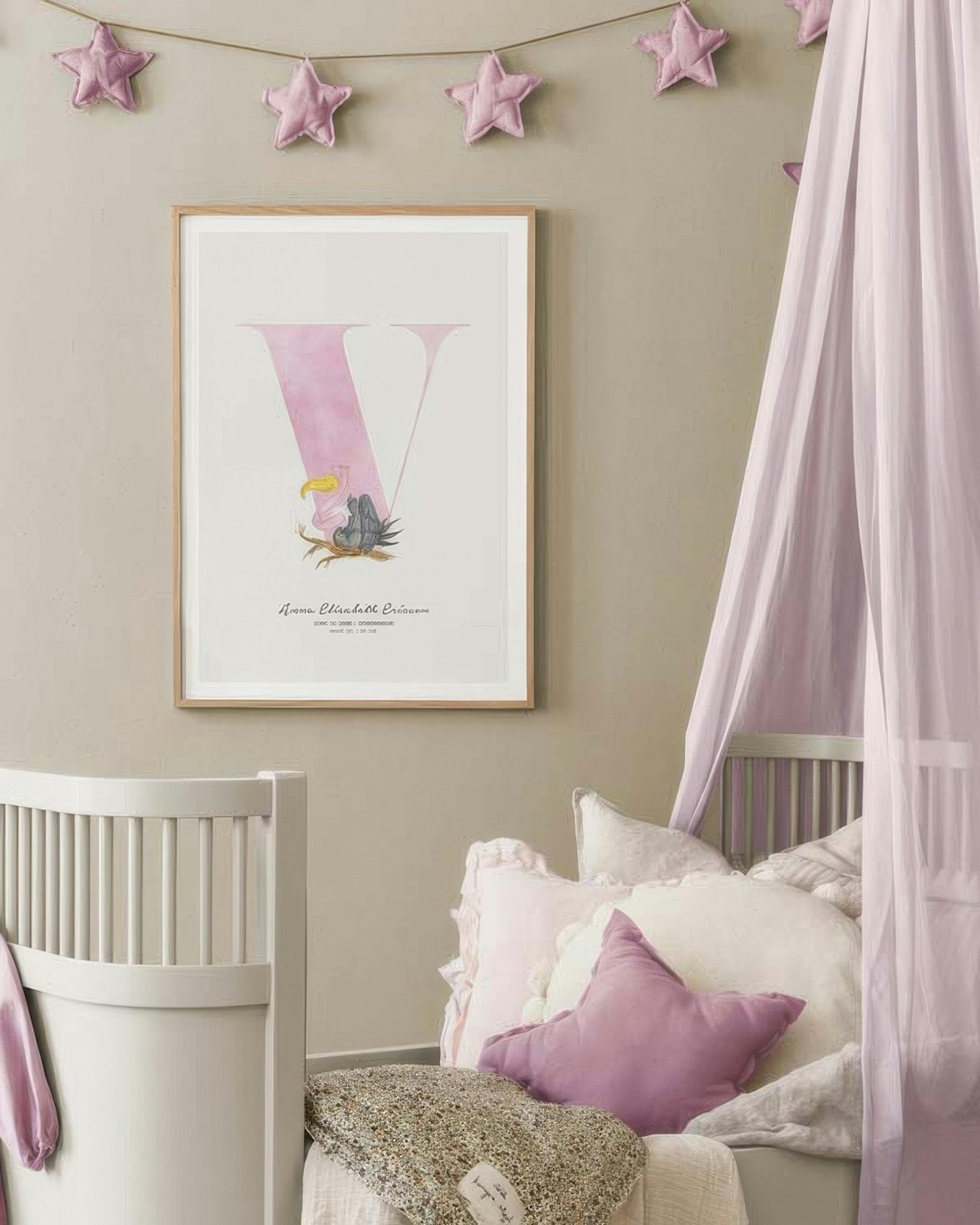 Lettre Enfant V Poster Personnalisé thumbnail