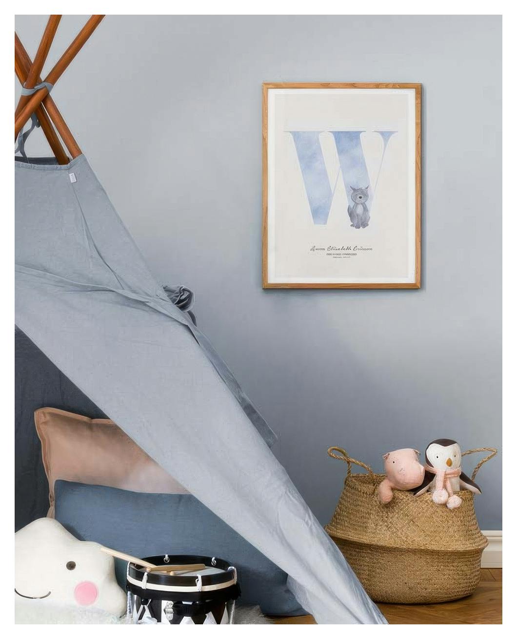 Kids Letter W Personal Poster (50x70 cm) - Poster Store