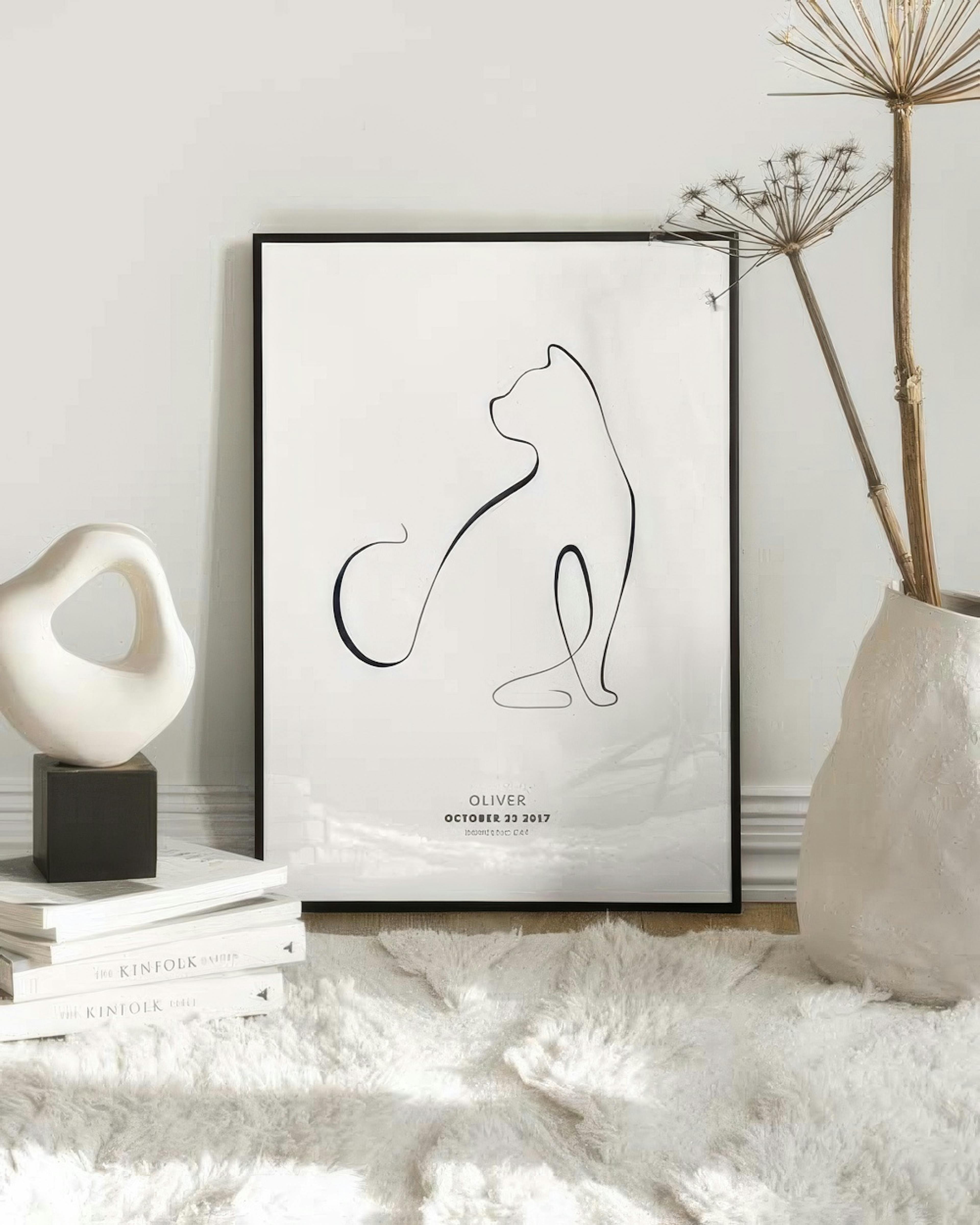 Mon Chat Chat Domestique Poster Personnalisé thumbnail