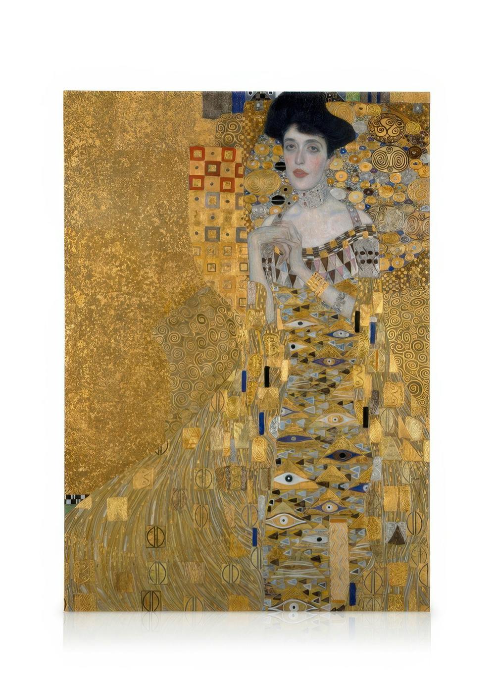 Canvas Prints - Gustav Klimt - Portrait of Adele Bloch-Bauer I Canvas Print (50x70 cm - Oak Frame) - Poster Store
