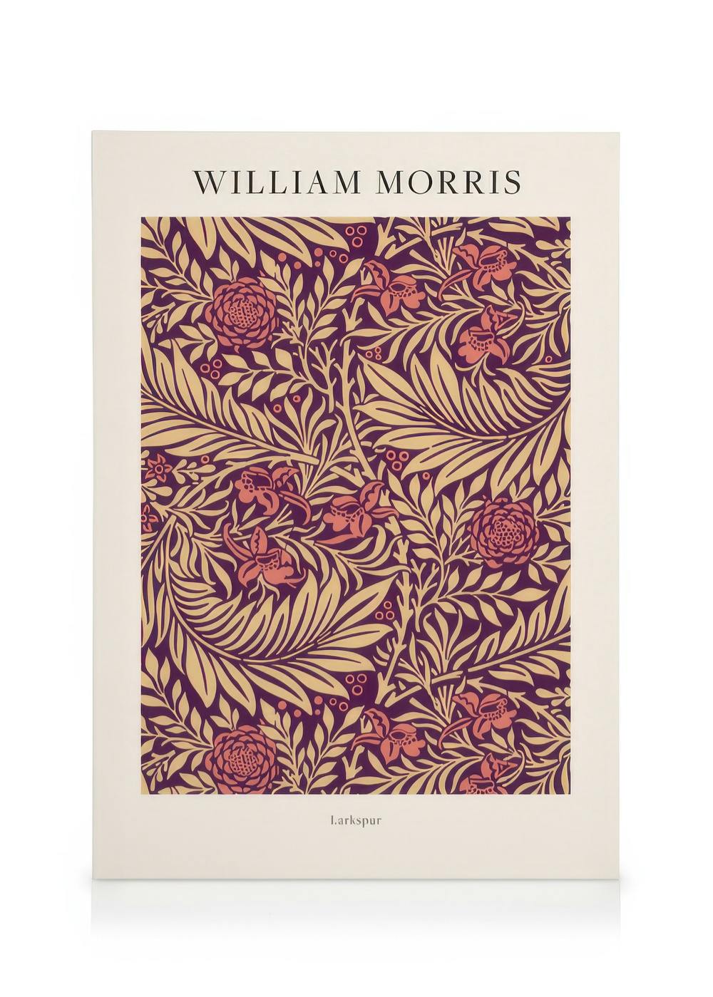 Canvas Prints - William Morris - Larkspur No2 Canvas Print (50x70 cm - Black Frame) - Poster Store