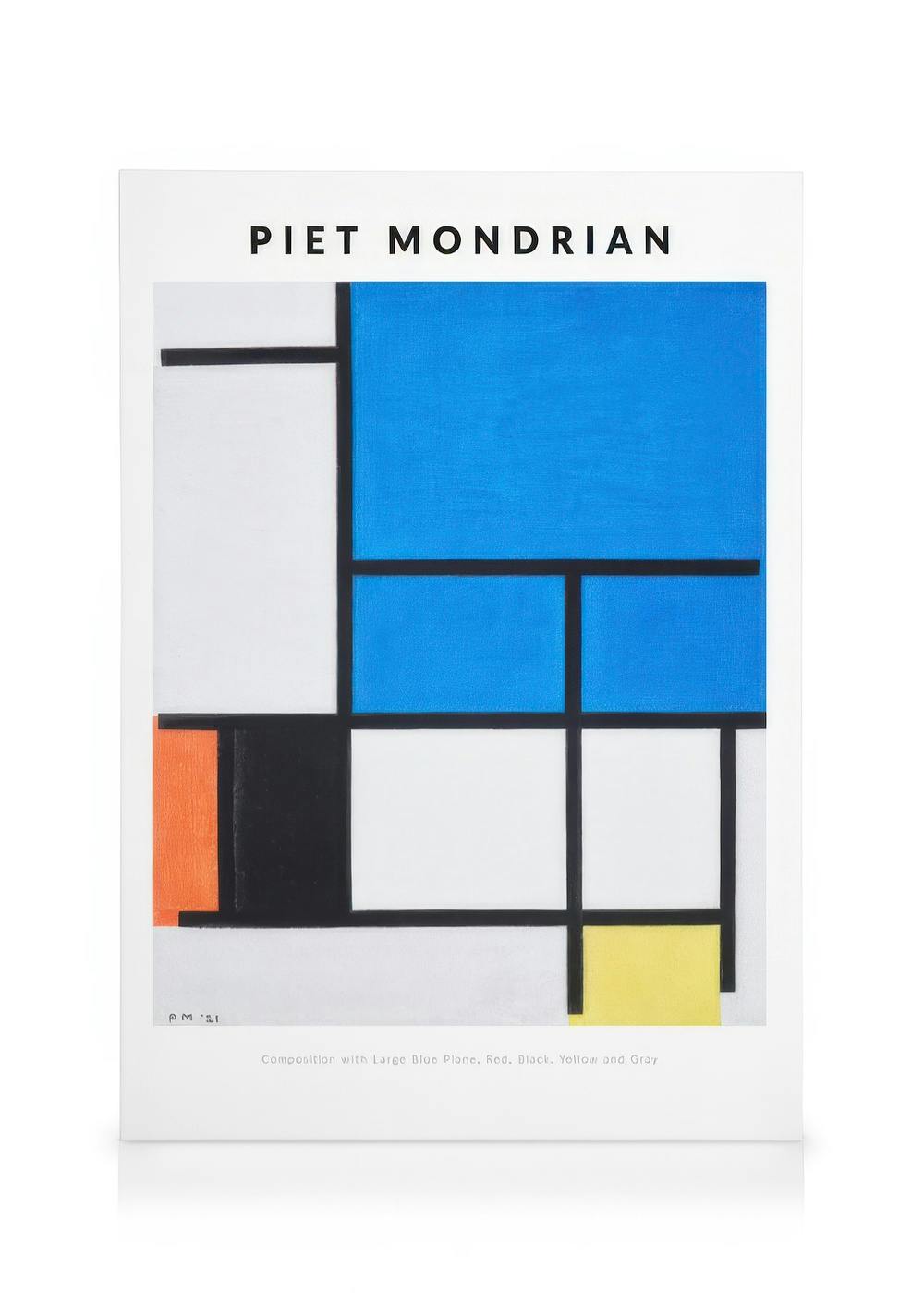 Canvas Prints - Piet Mondrian - Composition with Large Blue Plane Canvas Print (30x40 cm) - Poster Store