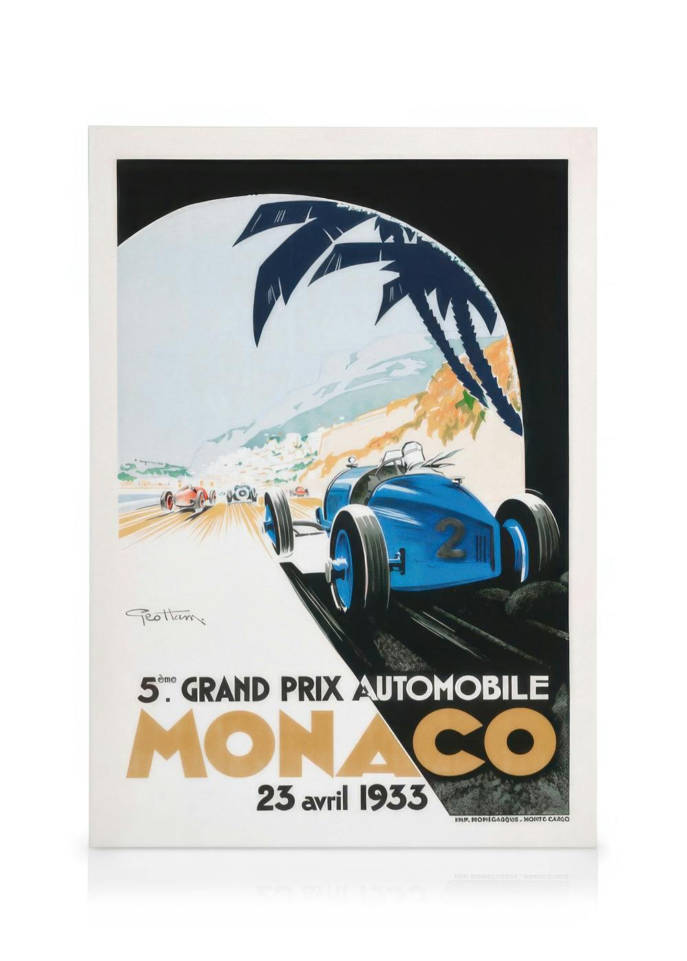 Monaco Grand Prix Stampe su Tela (50x70 cm - Cornice in rovere) - Poster Store