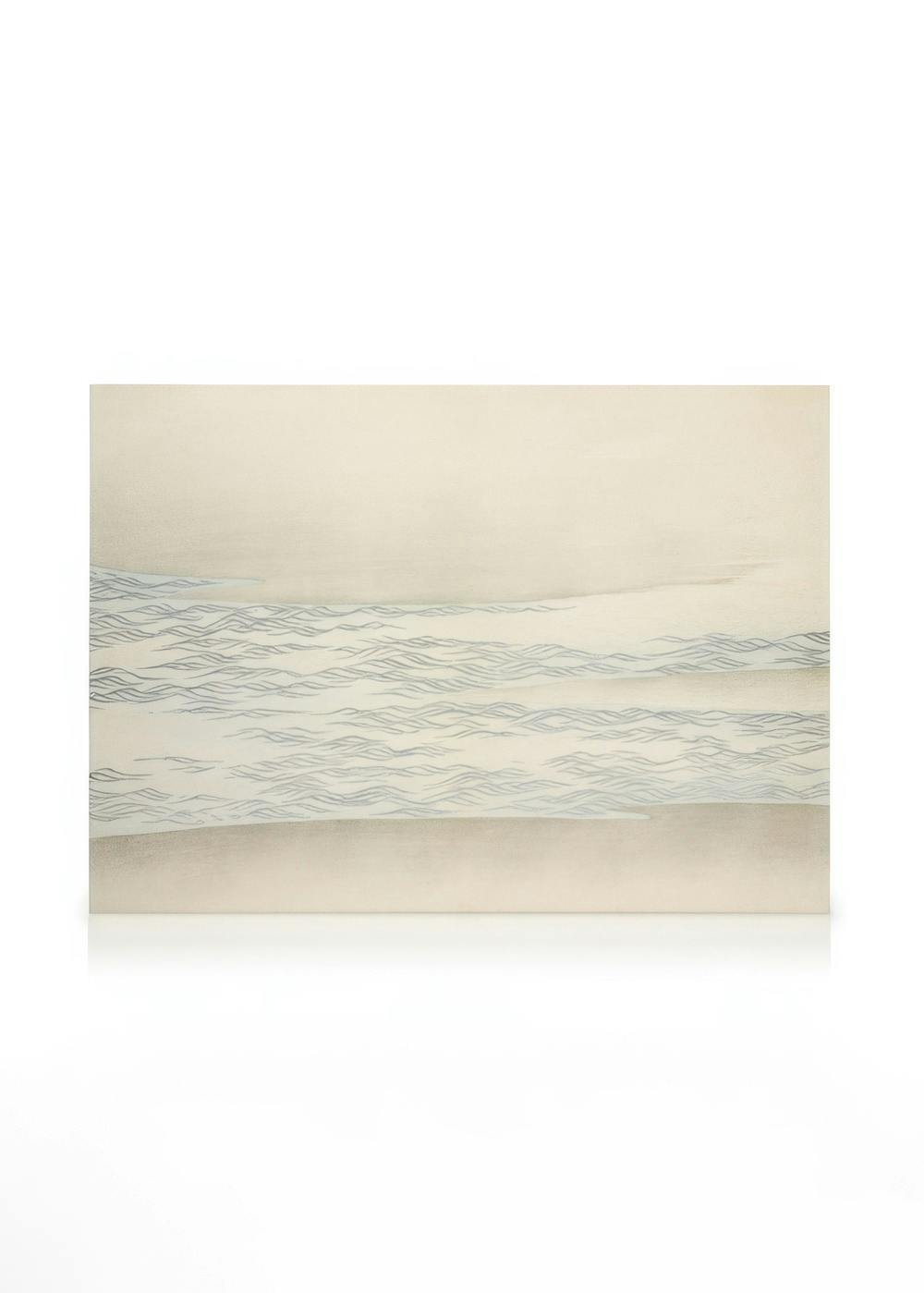 Canvas Prints - Kamisaka Sekka - Ocean Waves From Momoyogusa Canvas Print (50x70 cm - Oak Frame) - Poster Store
