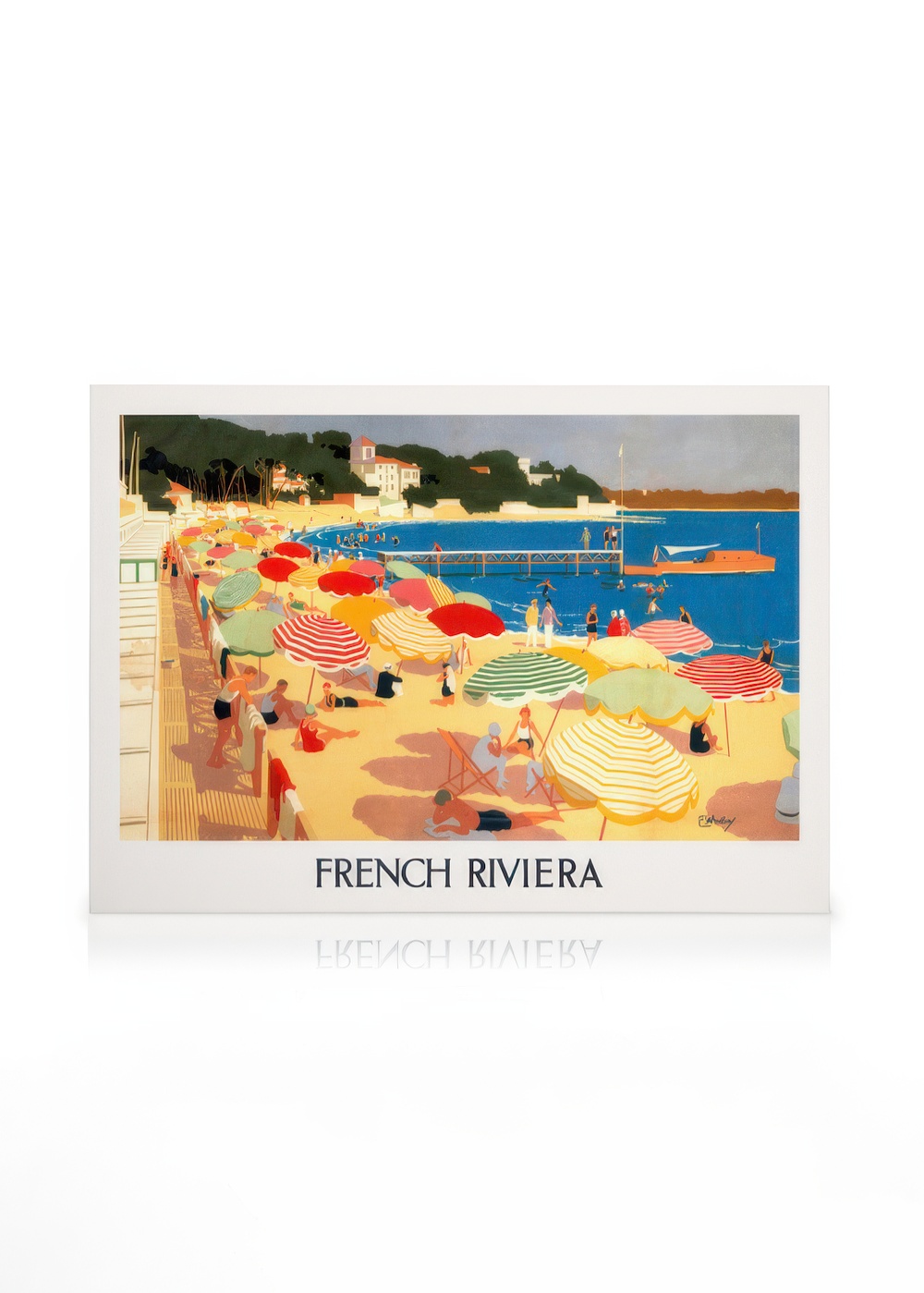 English Riviera Print French Riviera Vintage Canvas Print