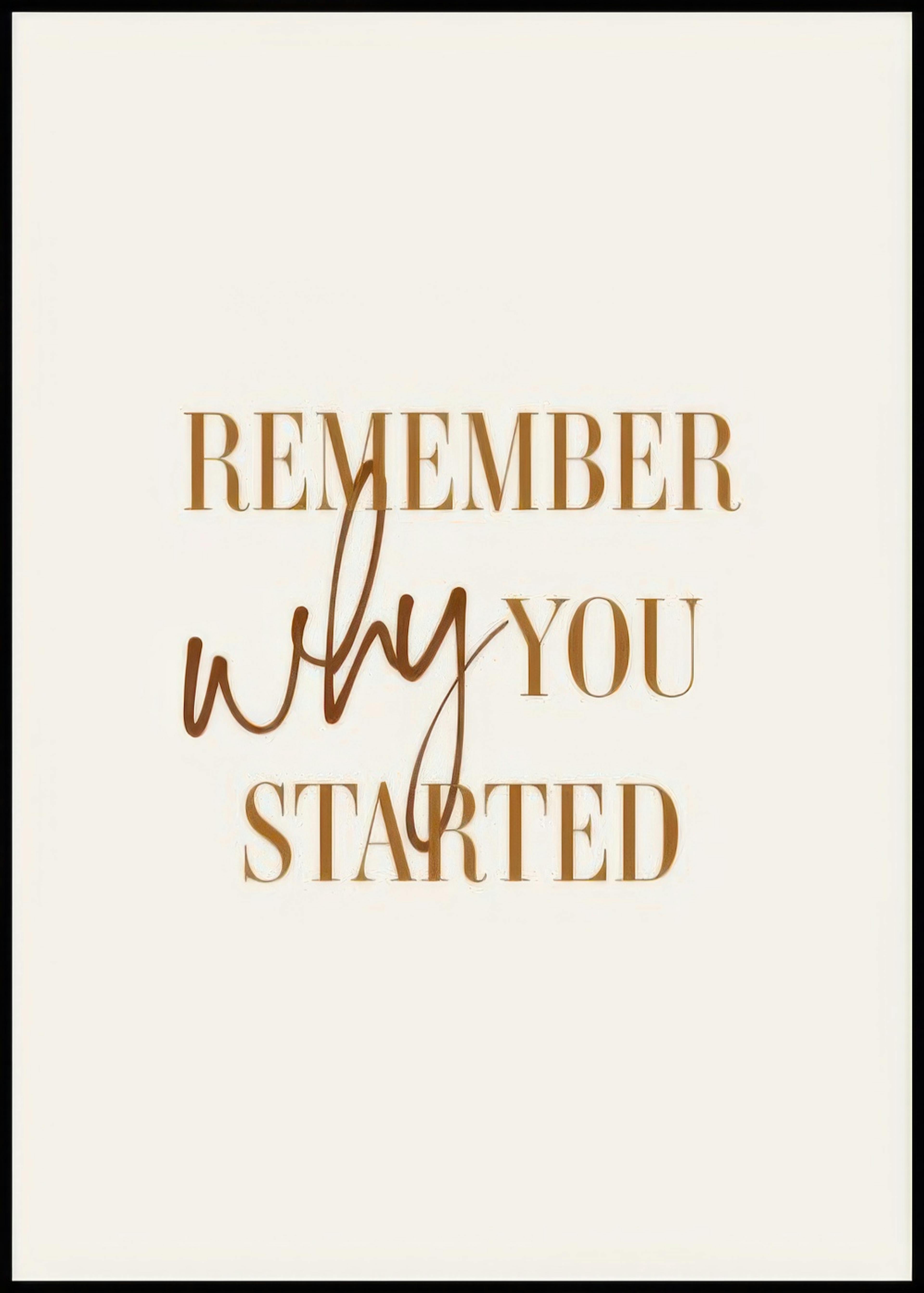 Why You Started Poster 0