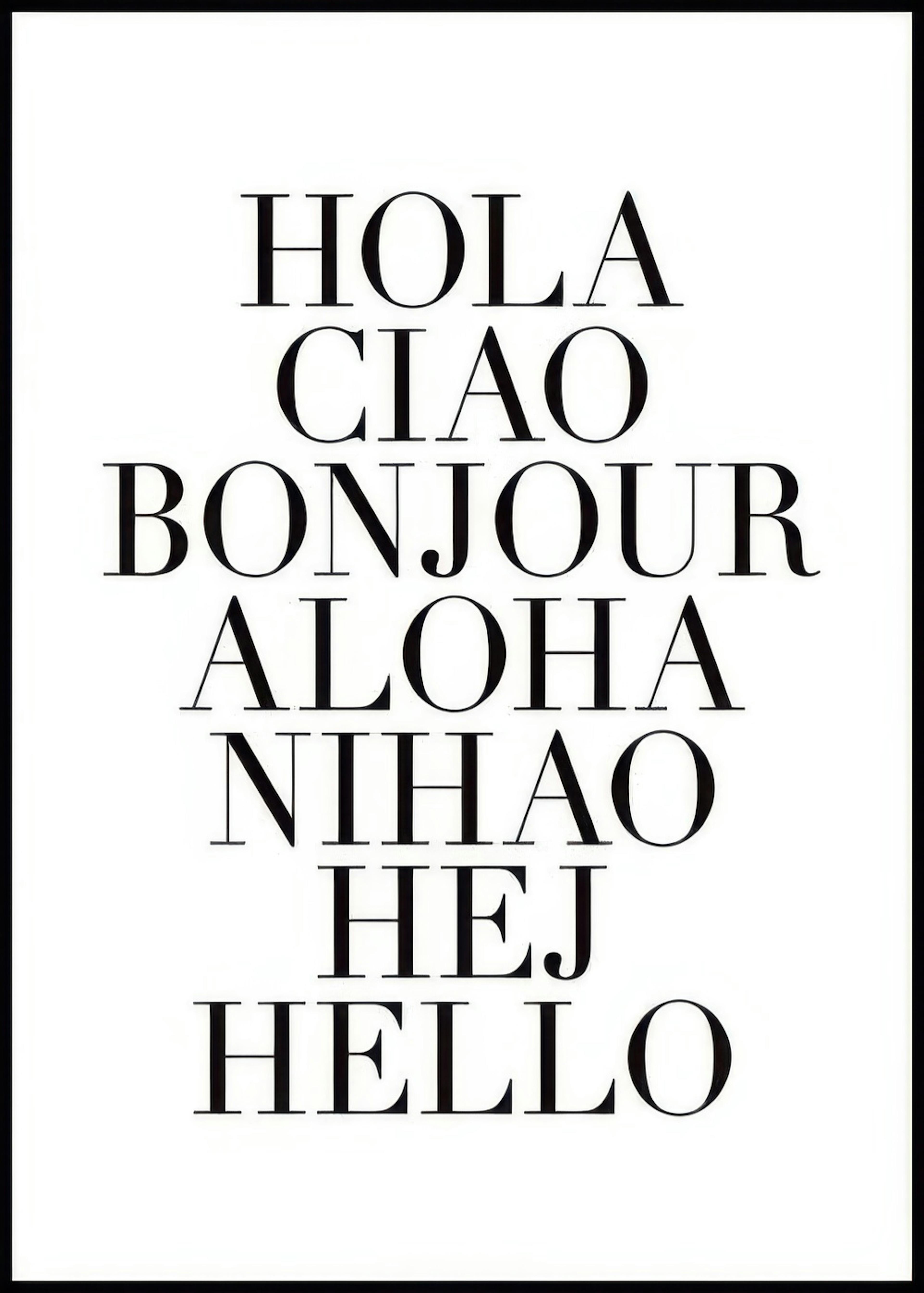 Cómo Decir Hola Póster 0
