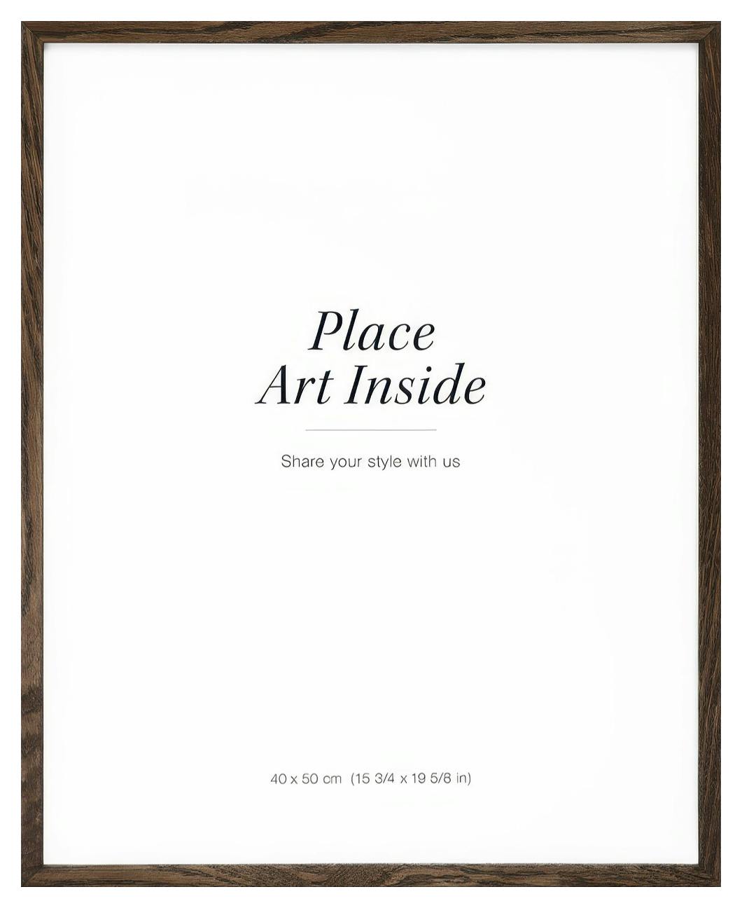 Mørk eikeramme 40x50 cm (40x50 cm) - Poster Store