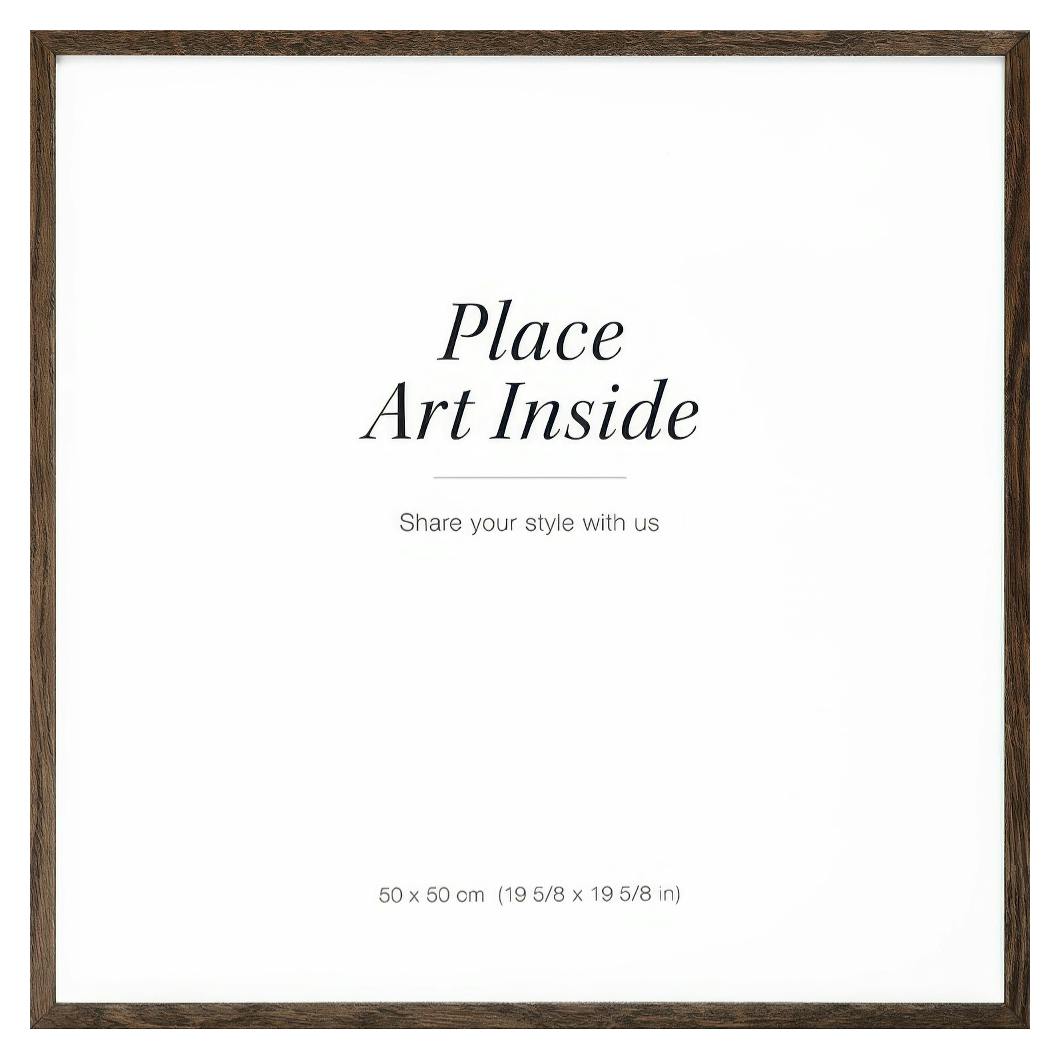 Donkere eiken lijst 50x50 cm (50x50 cm) - Poster Store