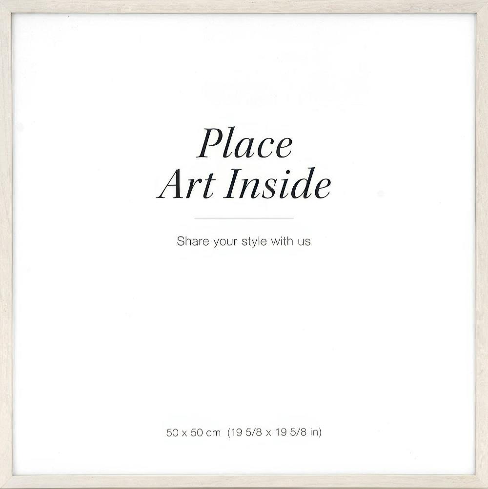 Ein Poster mit dem Text Place Art Inside und Share your style with us auf weißem Hintergrund.