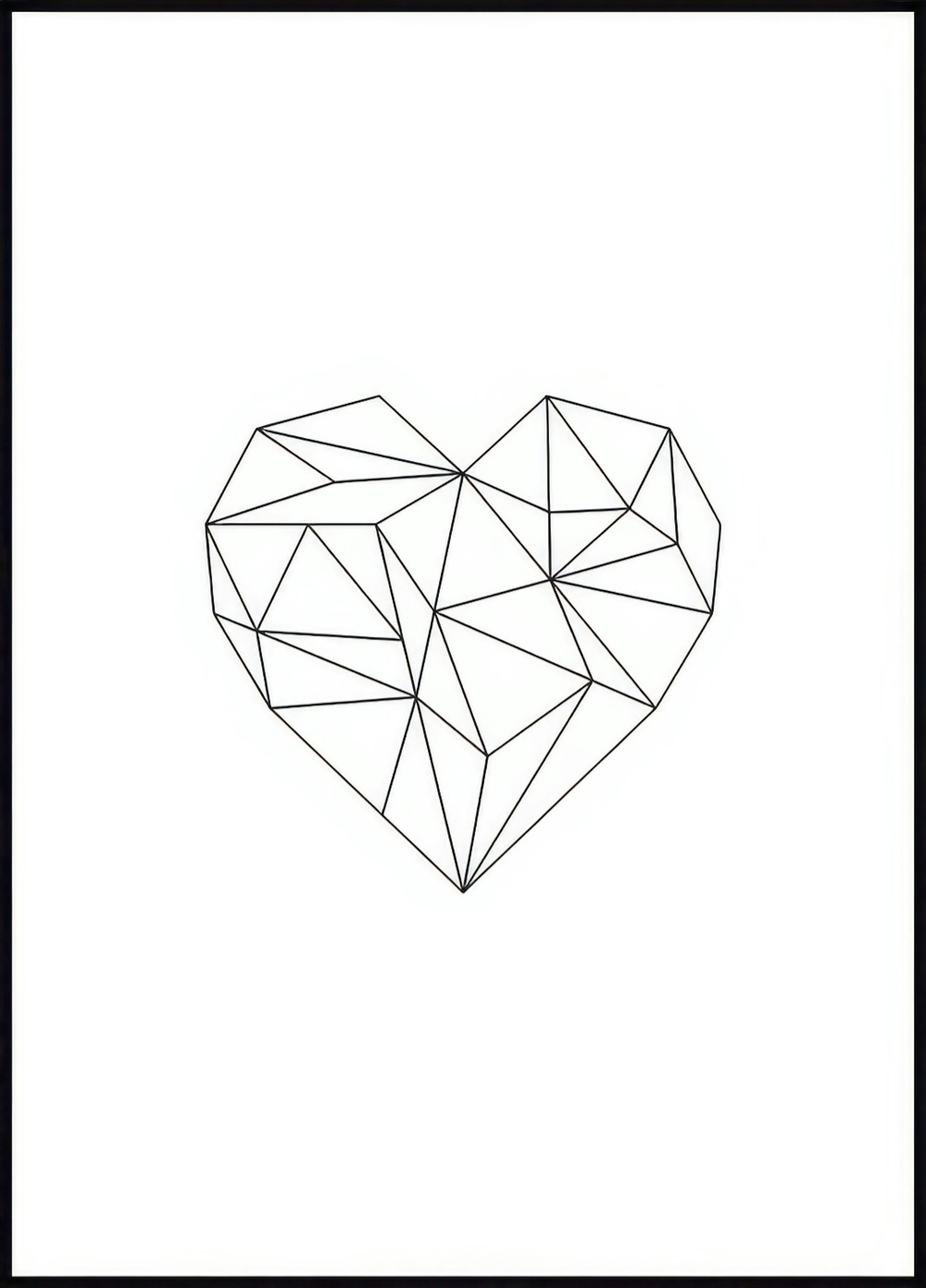 Geometric heart Poster 0