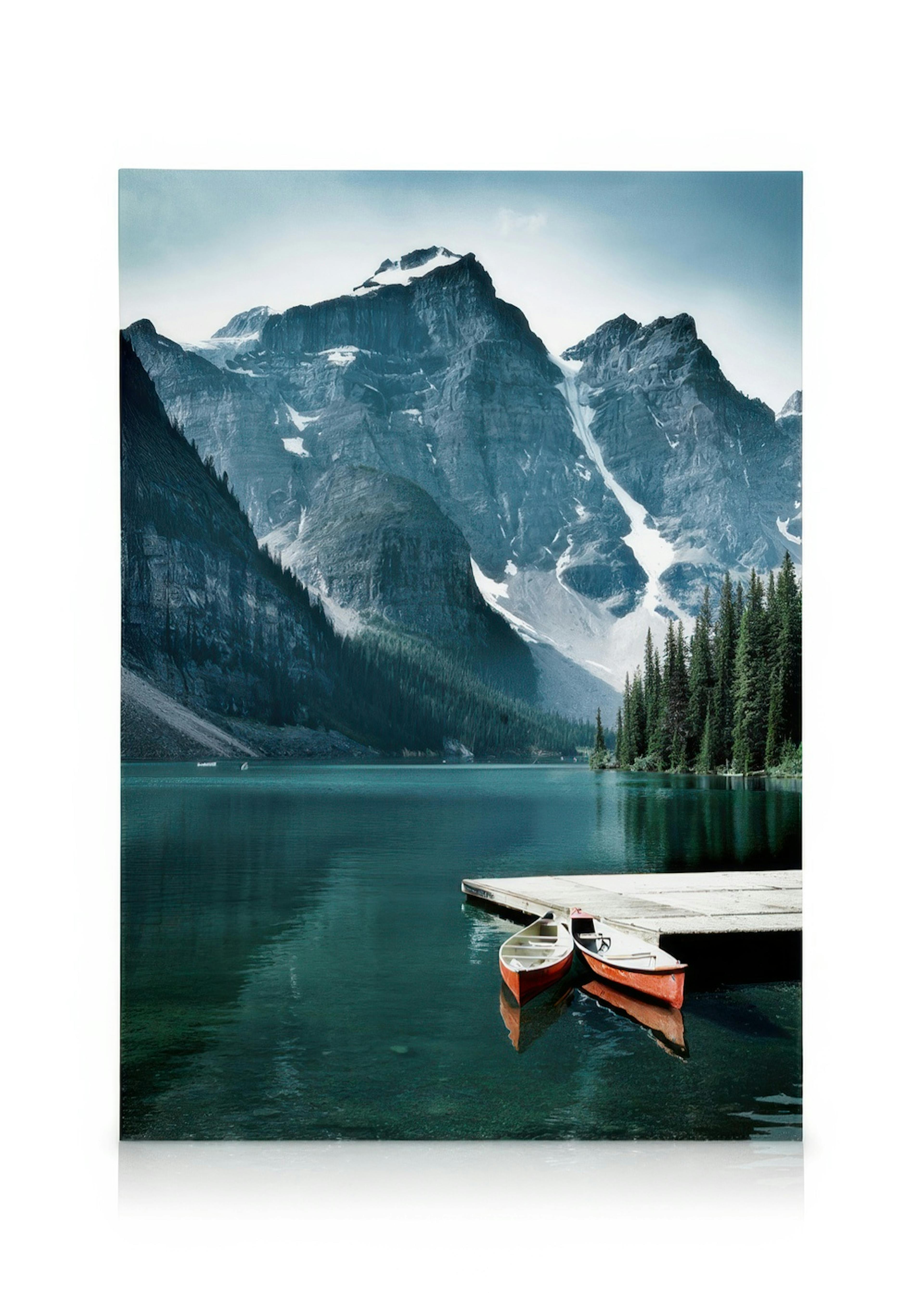 Canoes in the Lake Stampa su tela 0