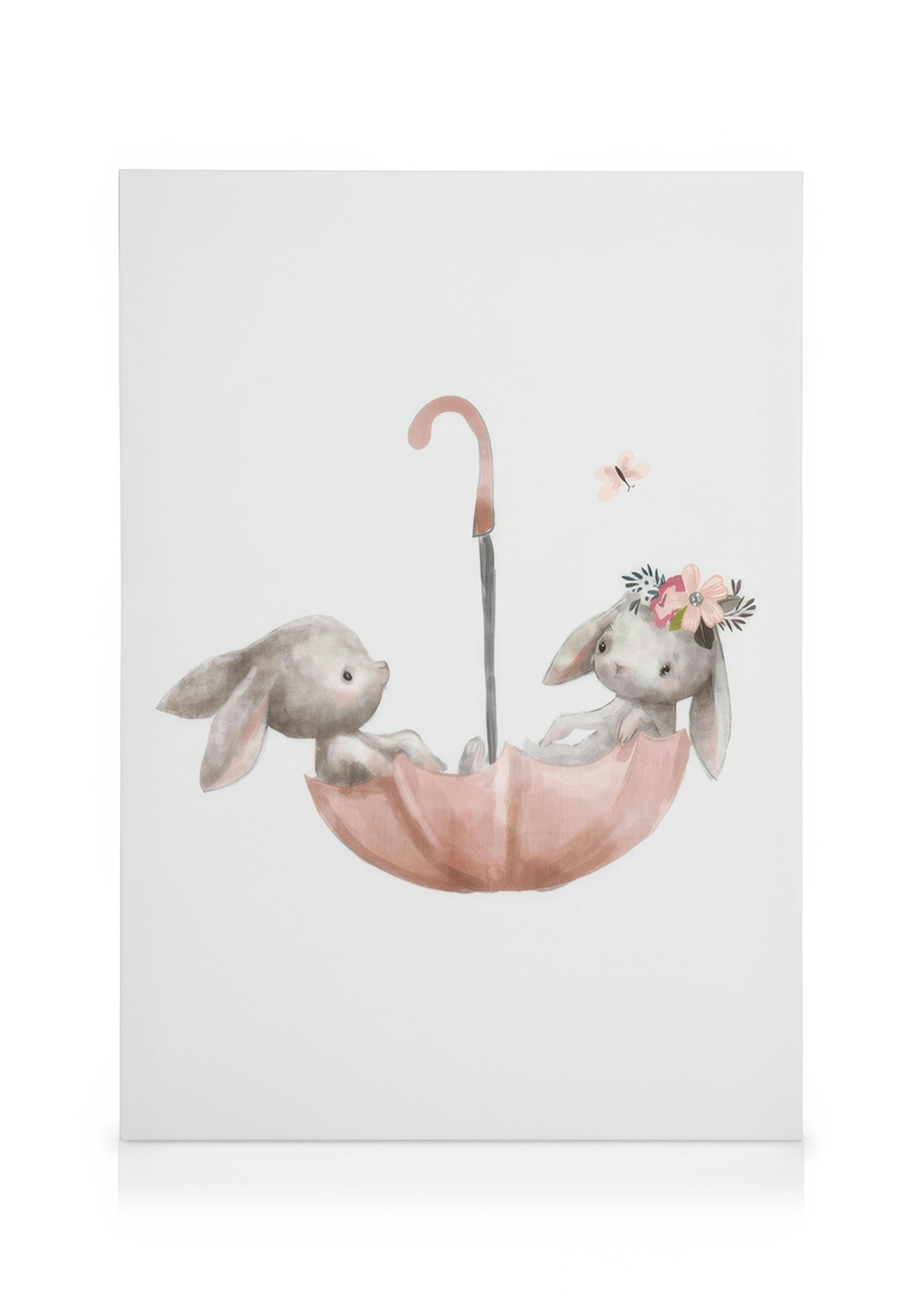 Bunnies Umbrella Stampa su tela 0