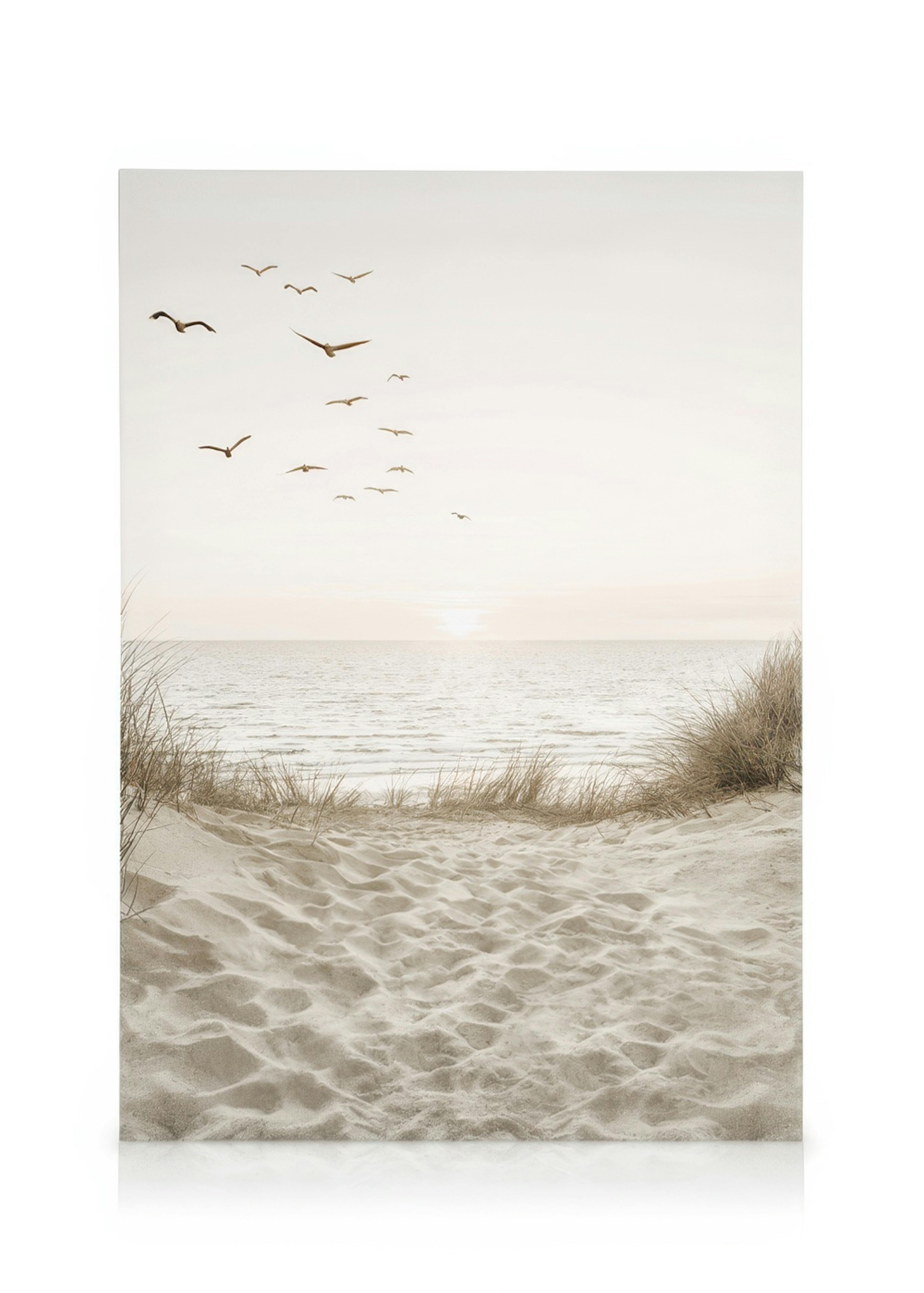 Vögel am Strand leinwand 0