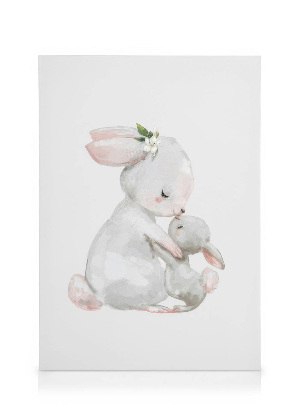 Konijnenknuffel Canvas (50x70 cm) - Poster Store