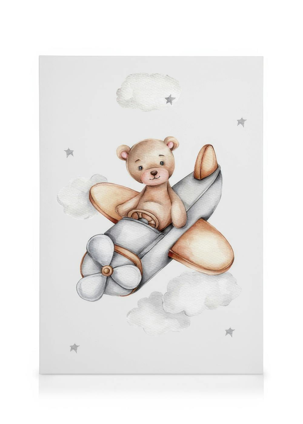 Lentävä Nalle kanvaasi (50x70 cm) - Poster Store