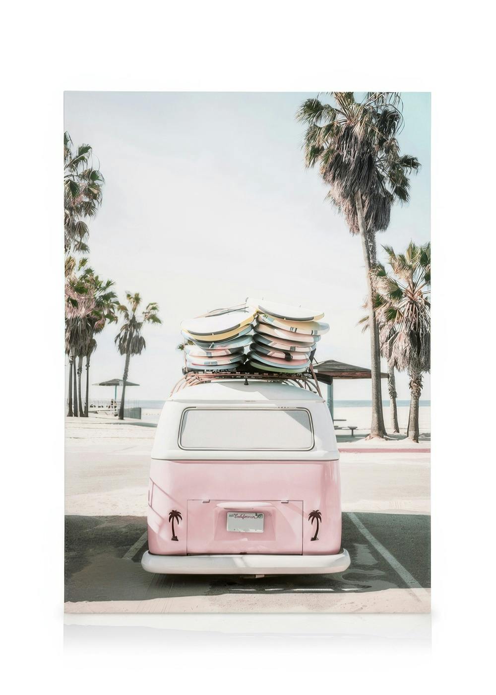Obraz California Surf Van (30x40 cm - Czarna ramka) - Poster Store