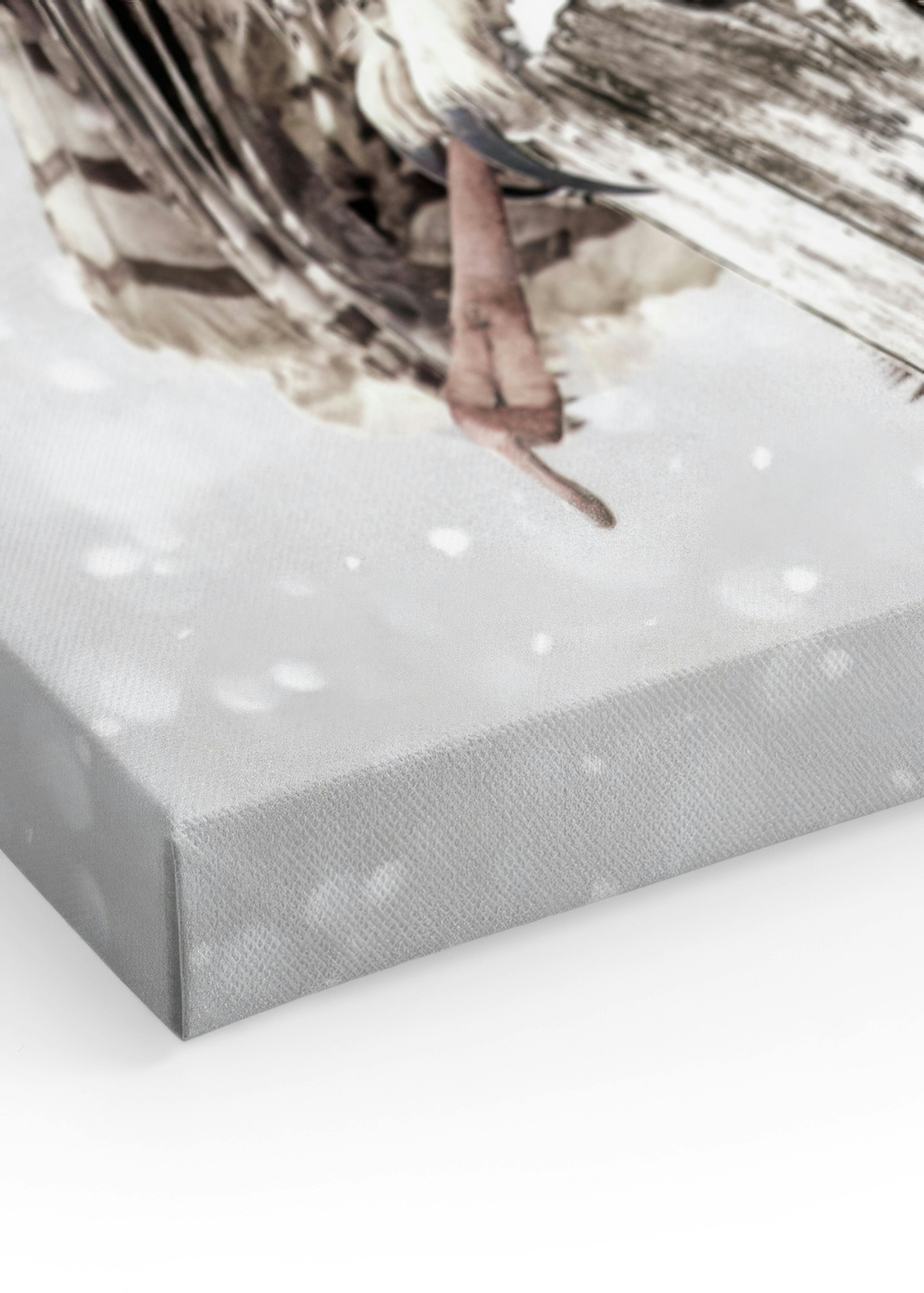 Owl in Snowfall Tela thumbnail