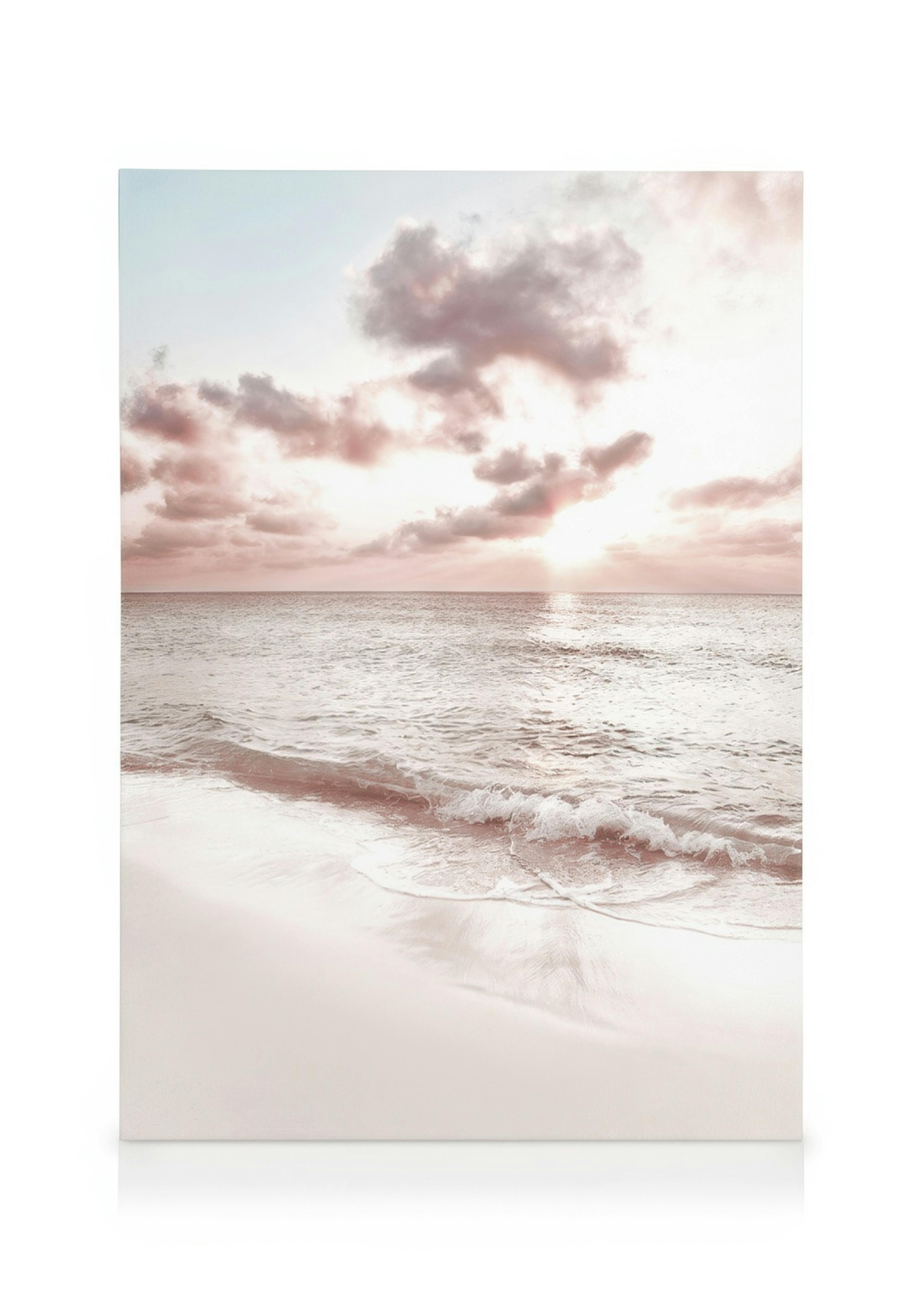 Coucher de Soleil Couleur Pêche Toile 0