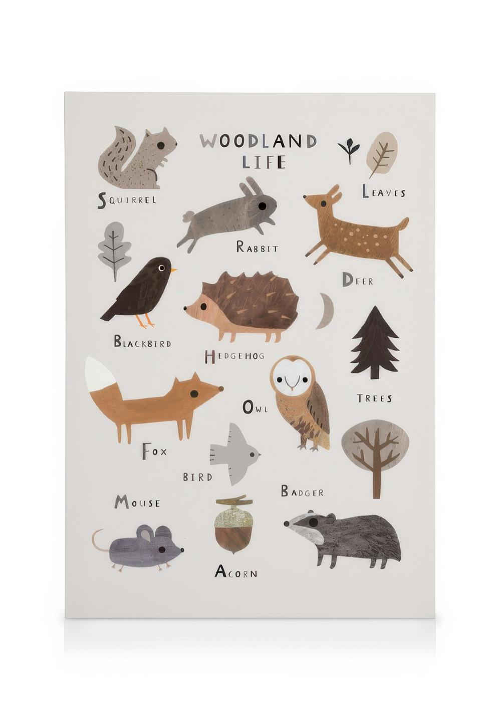 Woodland Life Canvas print (50x70 cm - Black Frame) - Poster Store High Quality Picture Frames