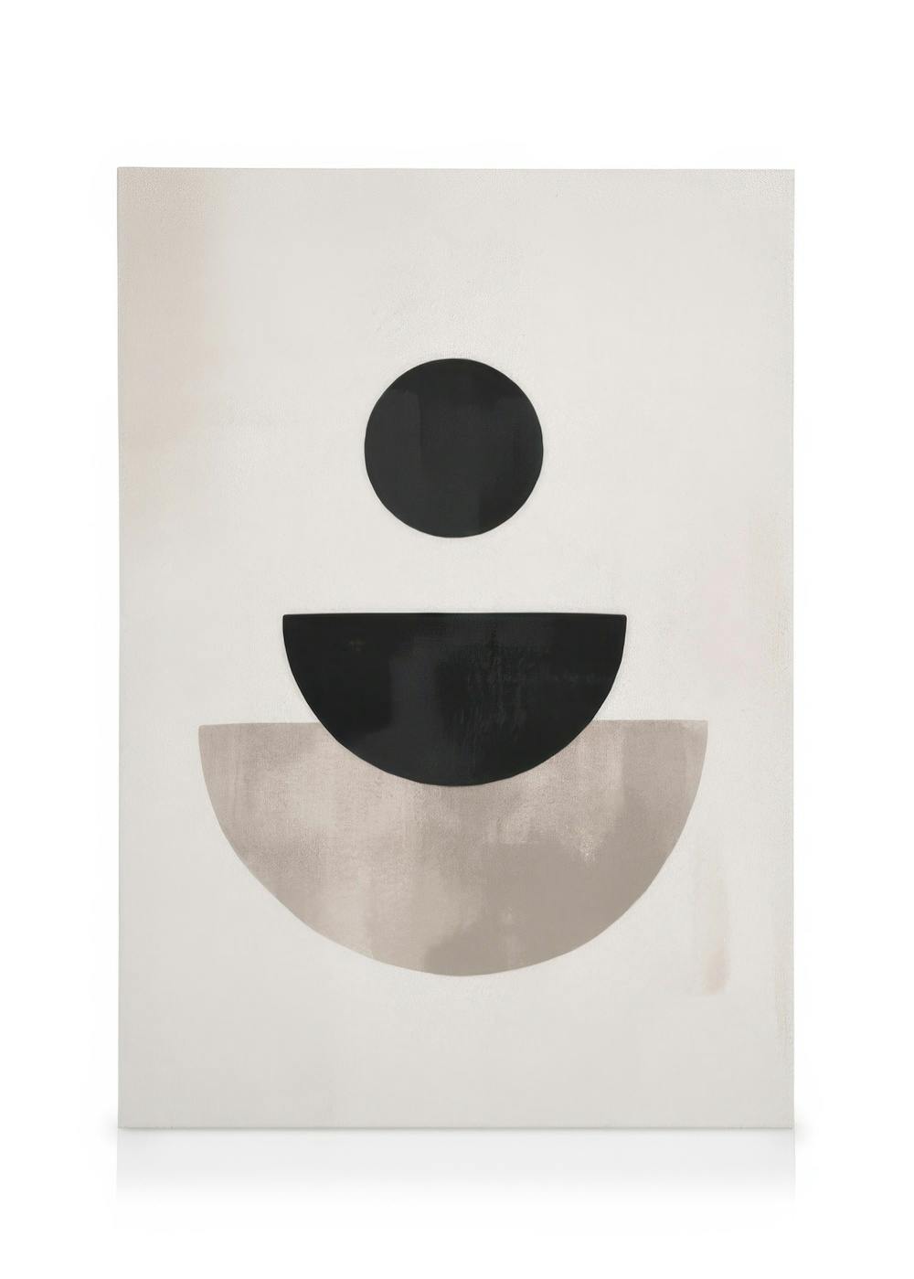 Grafische vormen Nr3 Canvas (50x70 cm - Fotolijst Eiken) - Poster Store