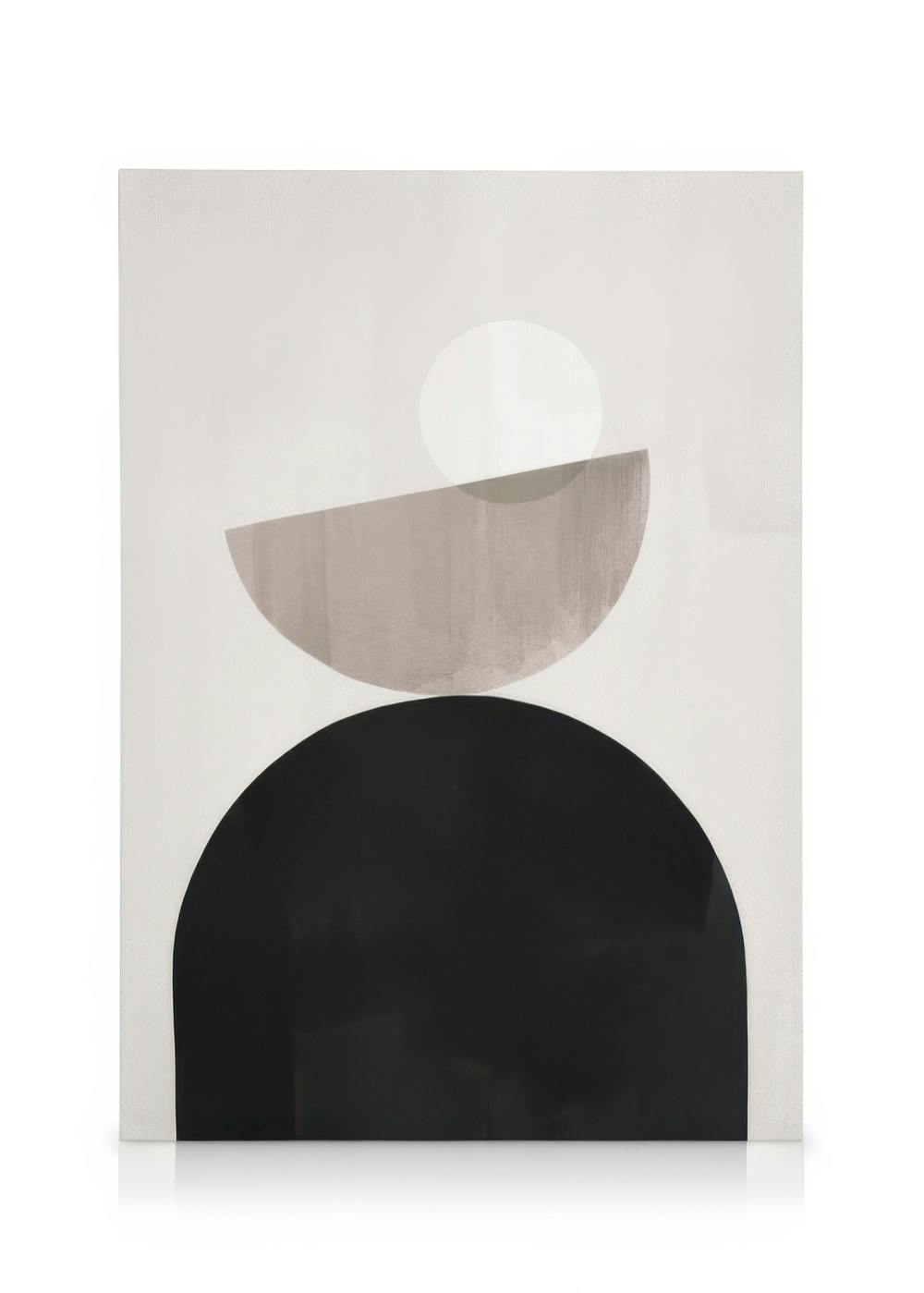 Canvastavlor - Abstrakta Former No4 Canvastavla (30 x 40 cm - Svart ram) - Poster Store
