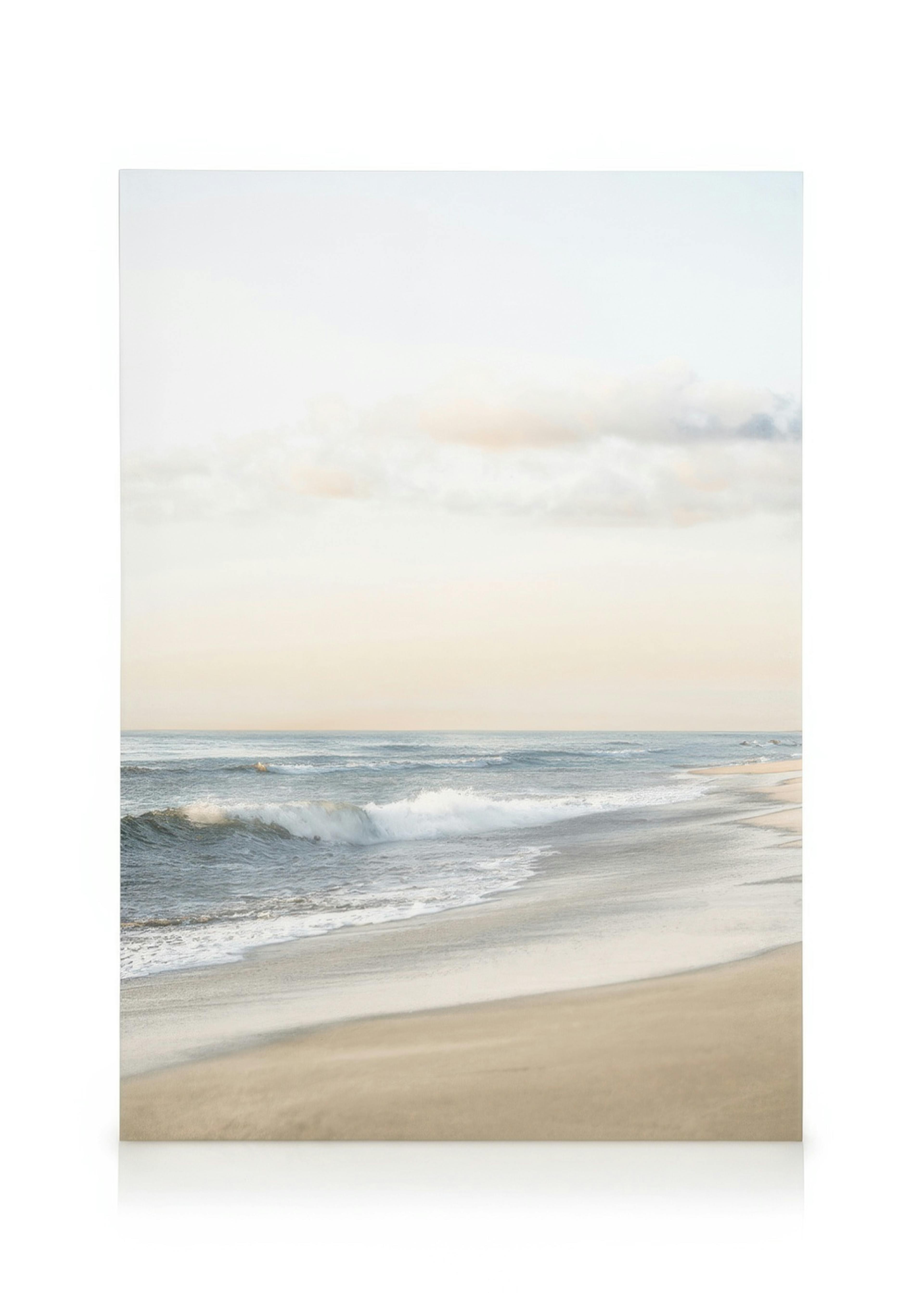 Blauer Strand Wellen Leinwand 0