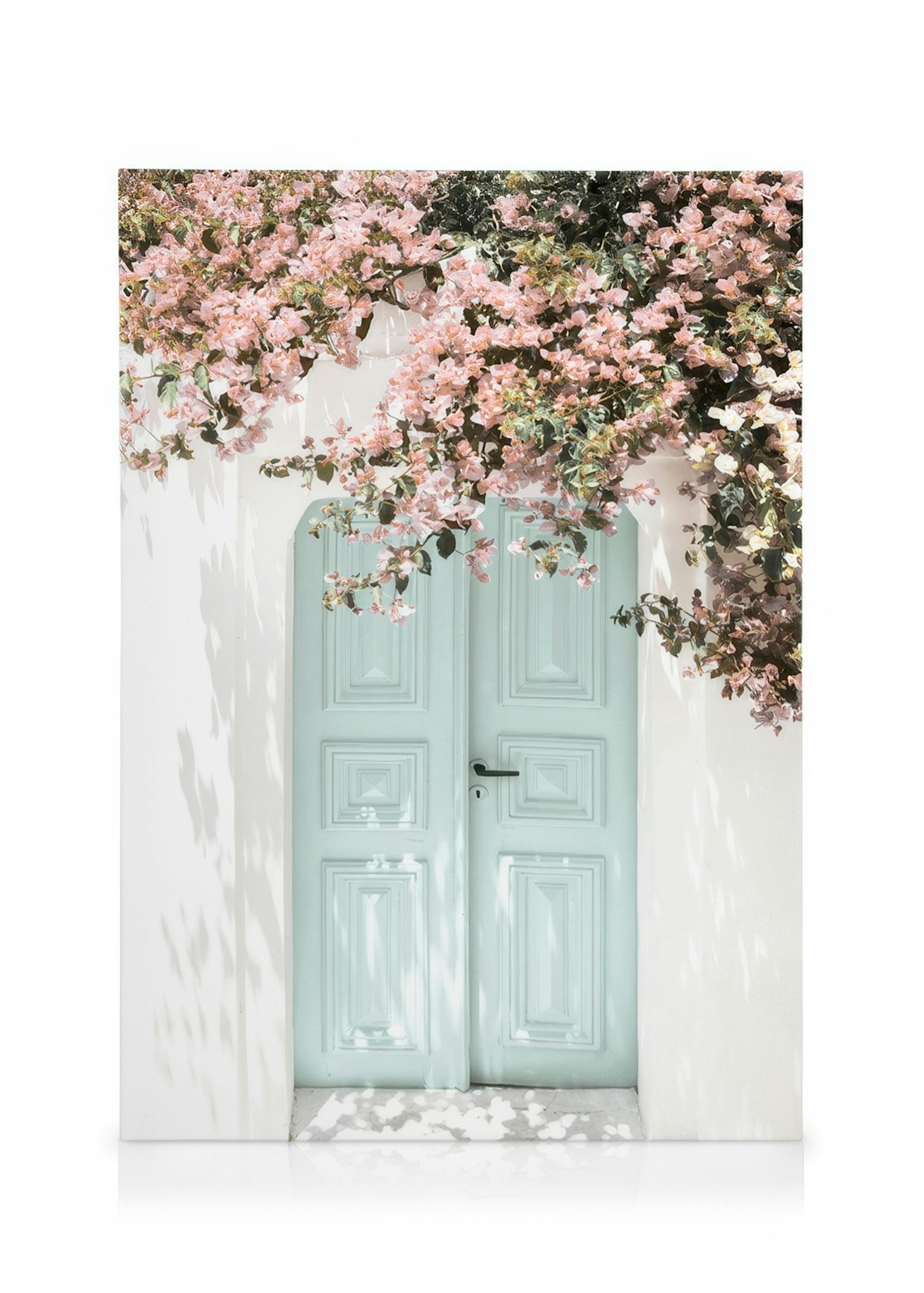 Rosa Blumentür leinwand 0
