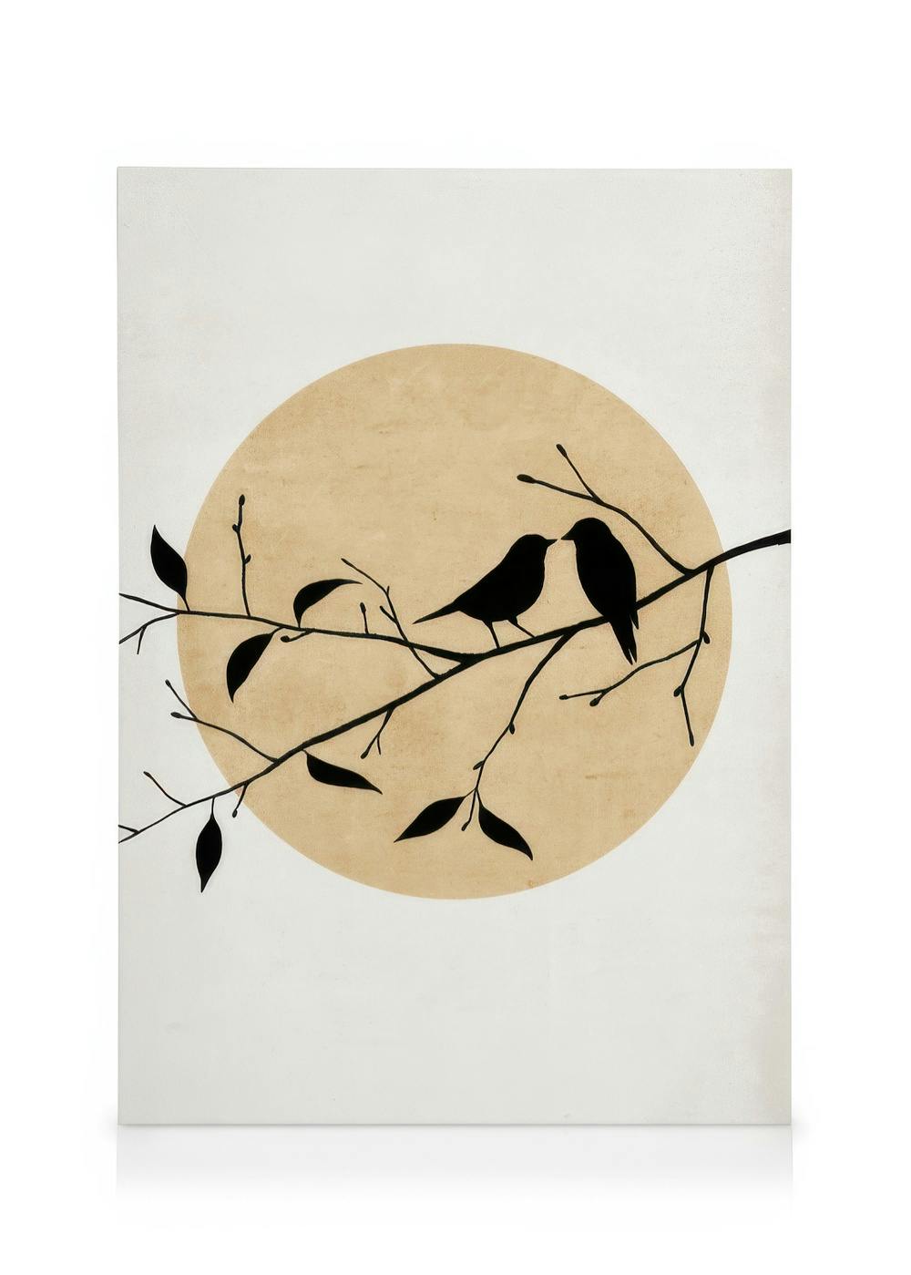 Canvas Prints - Golden Birds Silhouette Canvas print (30x40 cm) - Poster Store