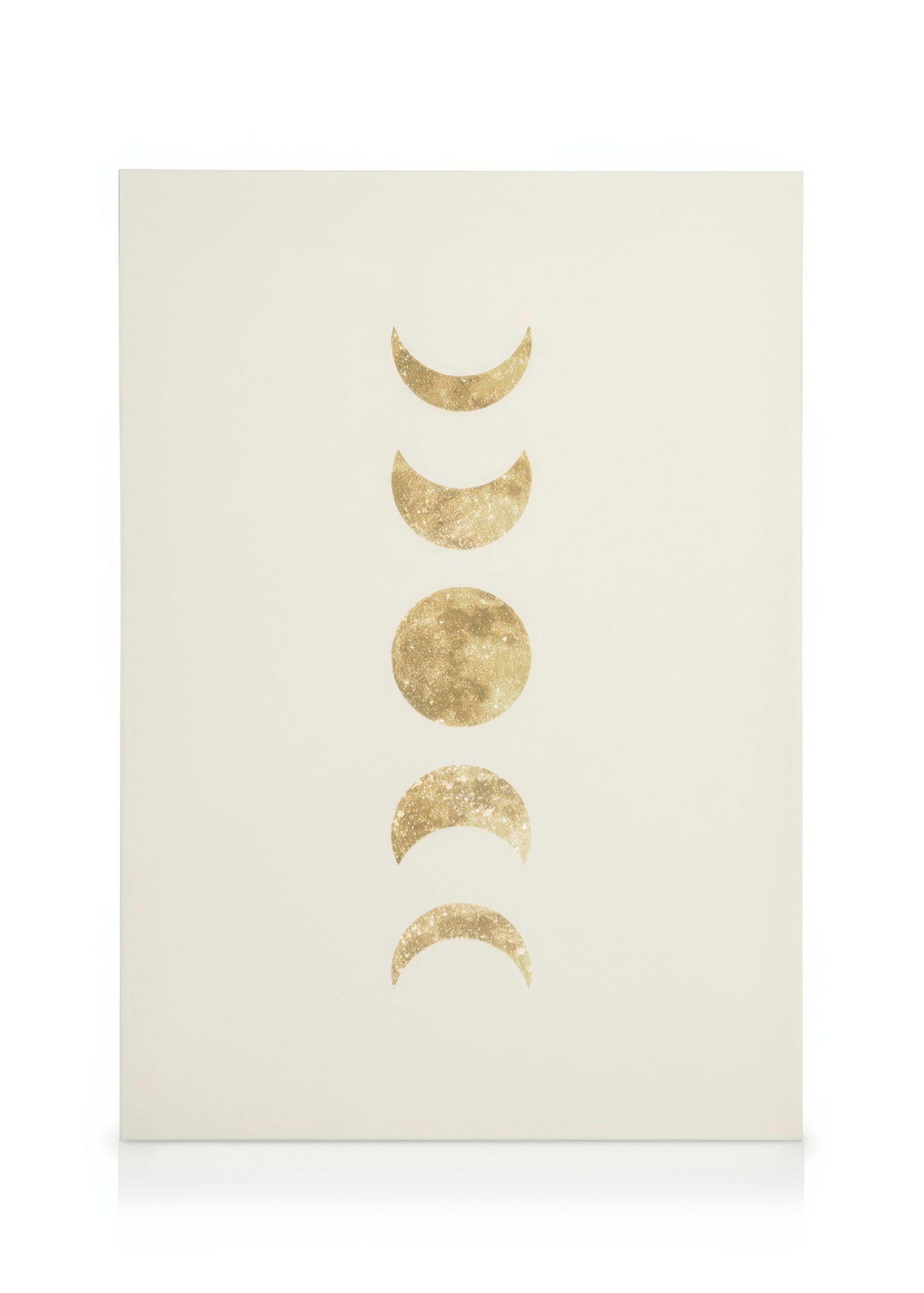 Stampa su tela di Fasi Lunari Dorate 0