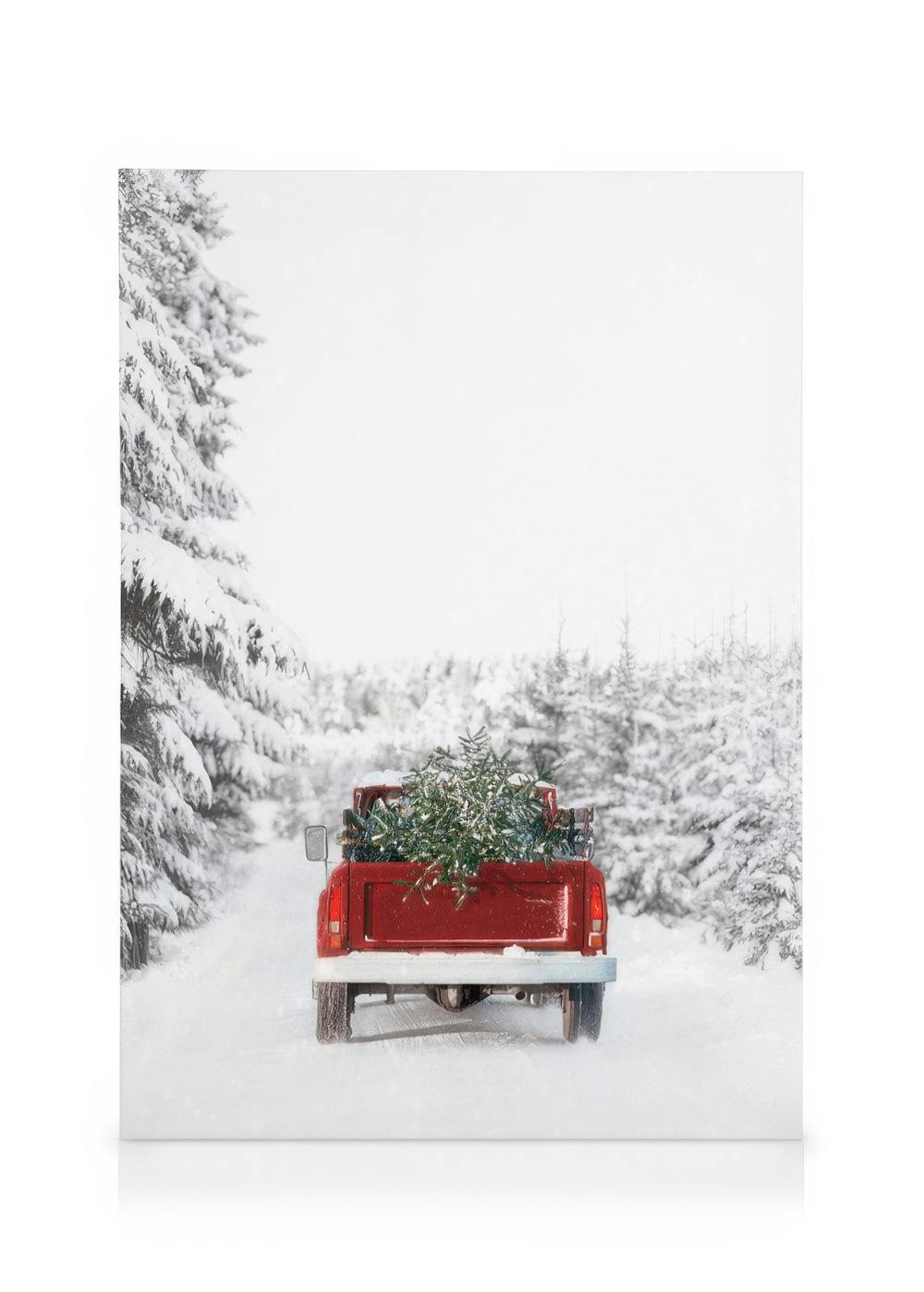 Canvastavlor - Driving Home for Christmas Canvas (50 x 70 cm - Ekram) - Poster Store