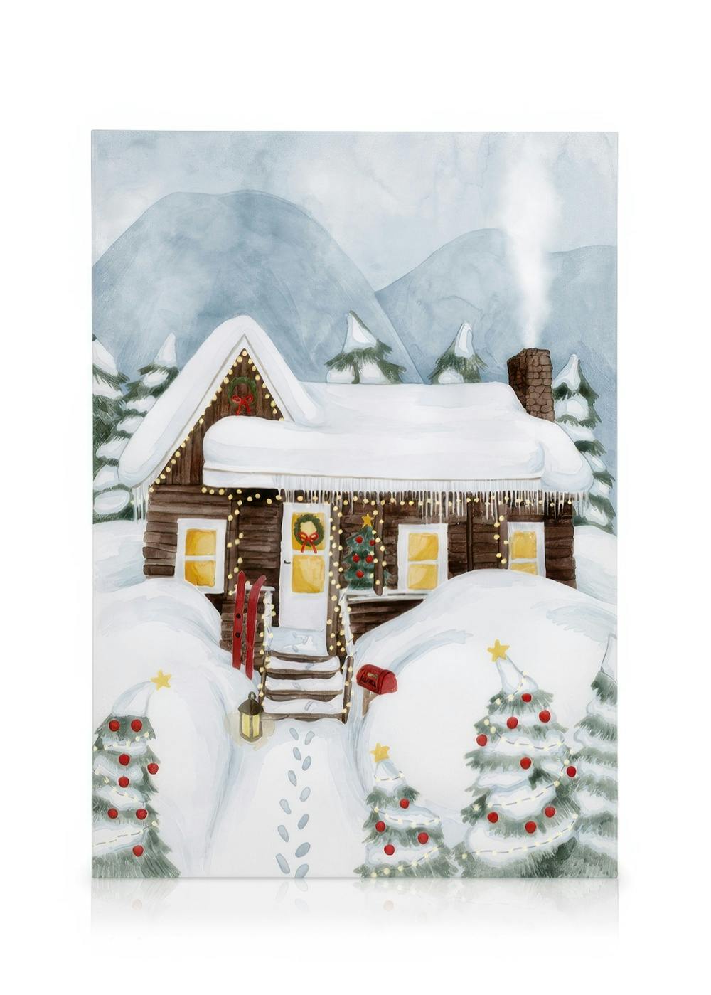 Winter in the Woods Canvas (50x70 cm - Fotolijst Zwart) - Poster Store