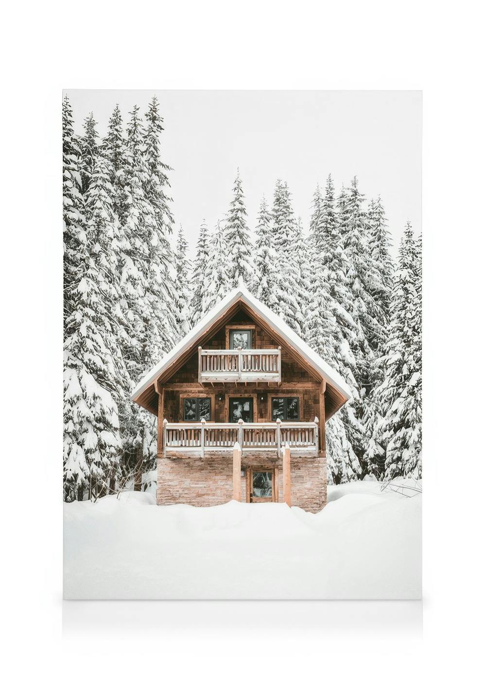 Holiday Cabin Canvas (30x40 cm - Fotolijst Eiken) - Poster Store