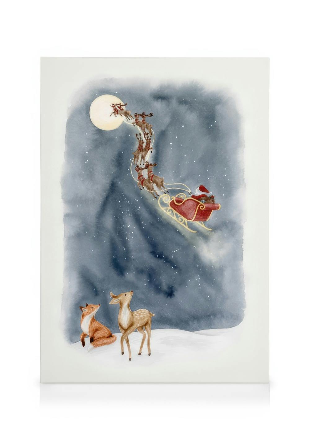 Canvastavlor - Santa's Sleigh Canvas (30x40 cm) - Poster Store