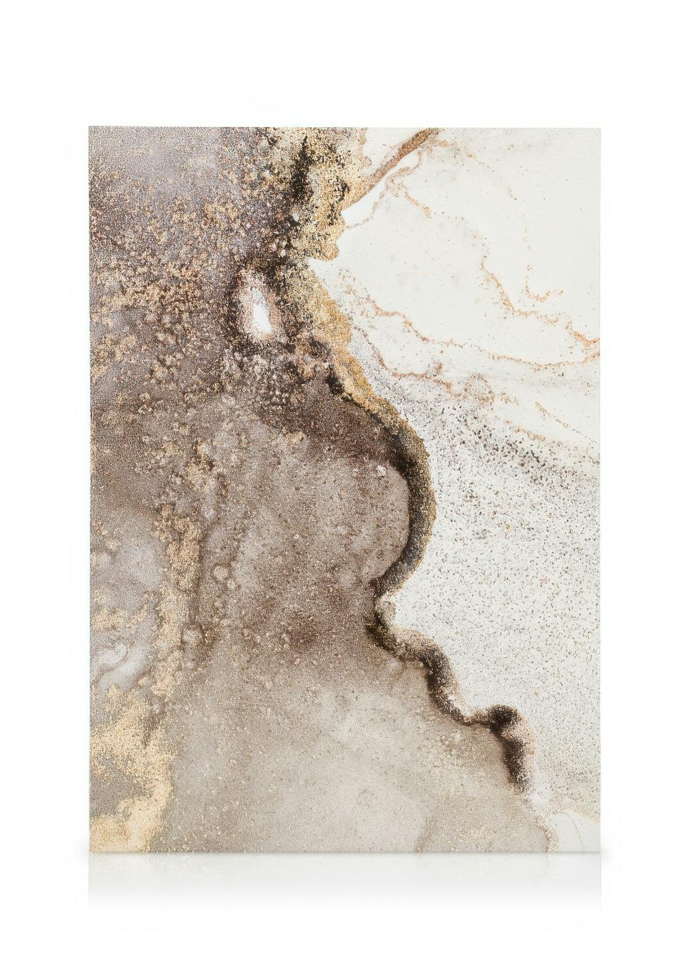 Canvastavlor - Abstrakt Beige Marmor No1 Canvastavla (30x40 cm) - Poster Store