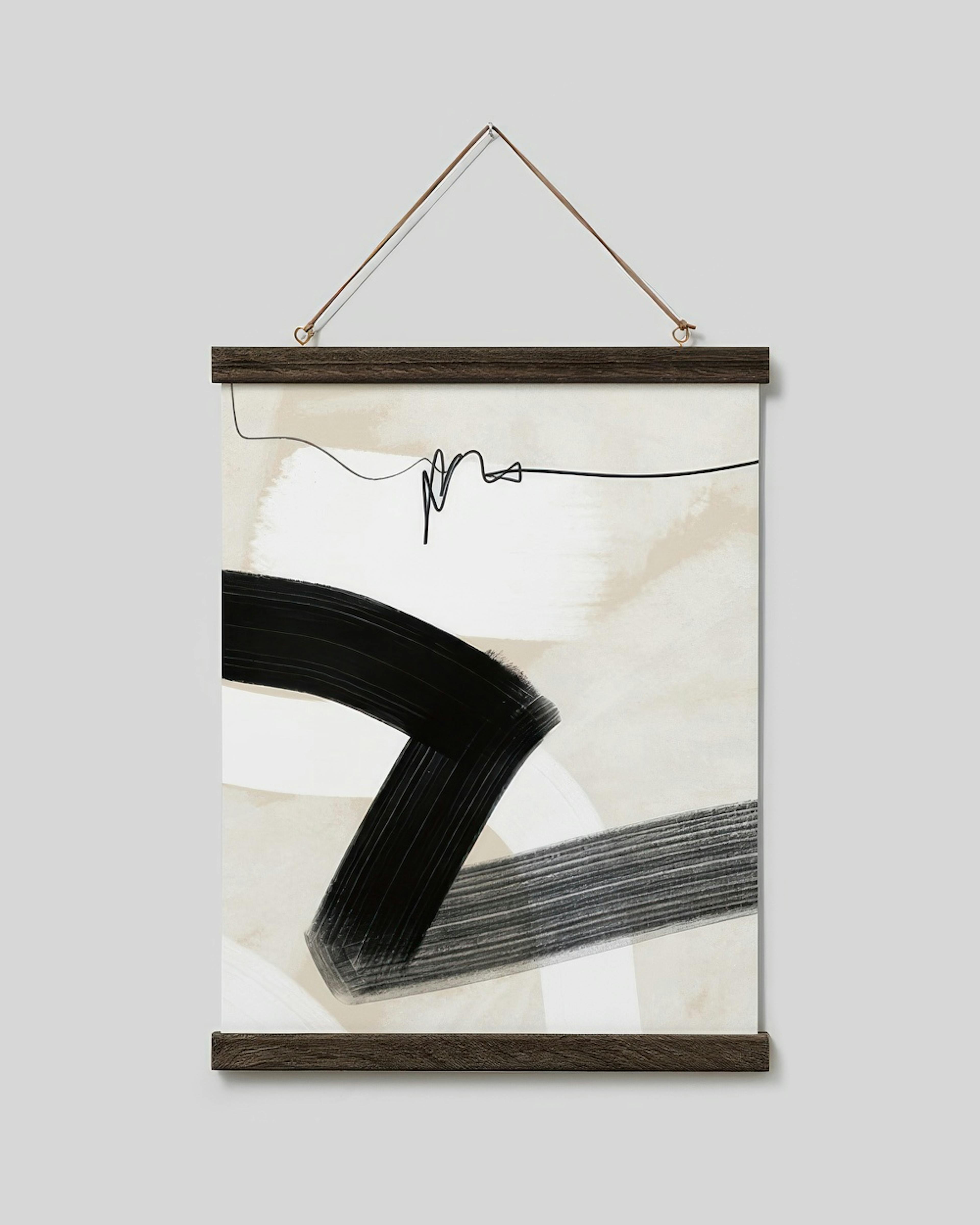 Umeraș poster stejar închis 31 cm, Fixare cu magnet thumbnail