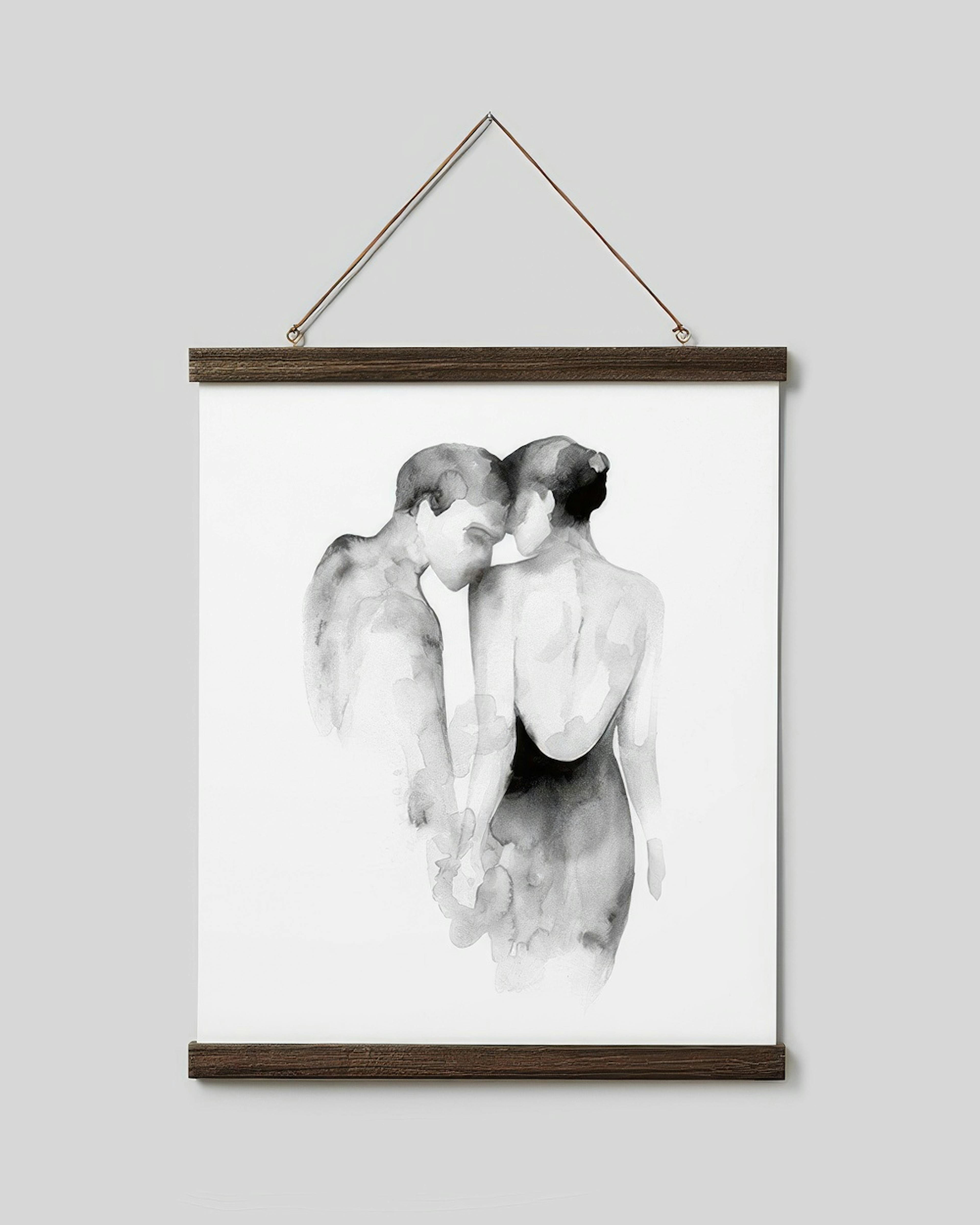 Dark Oak Poster Hanger 41 cm, magnet fastener thumbnail