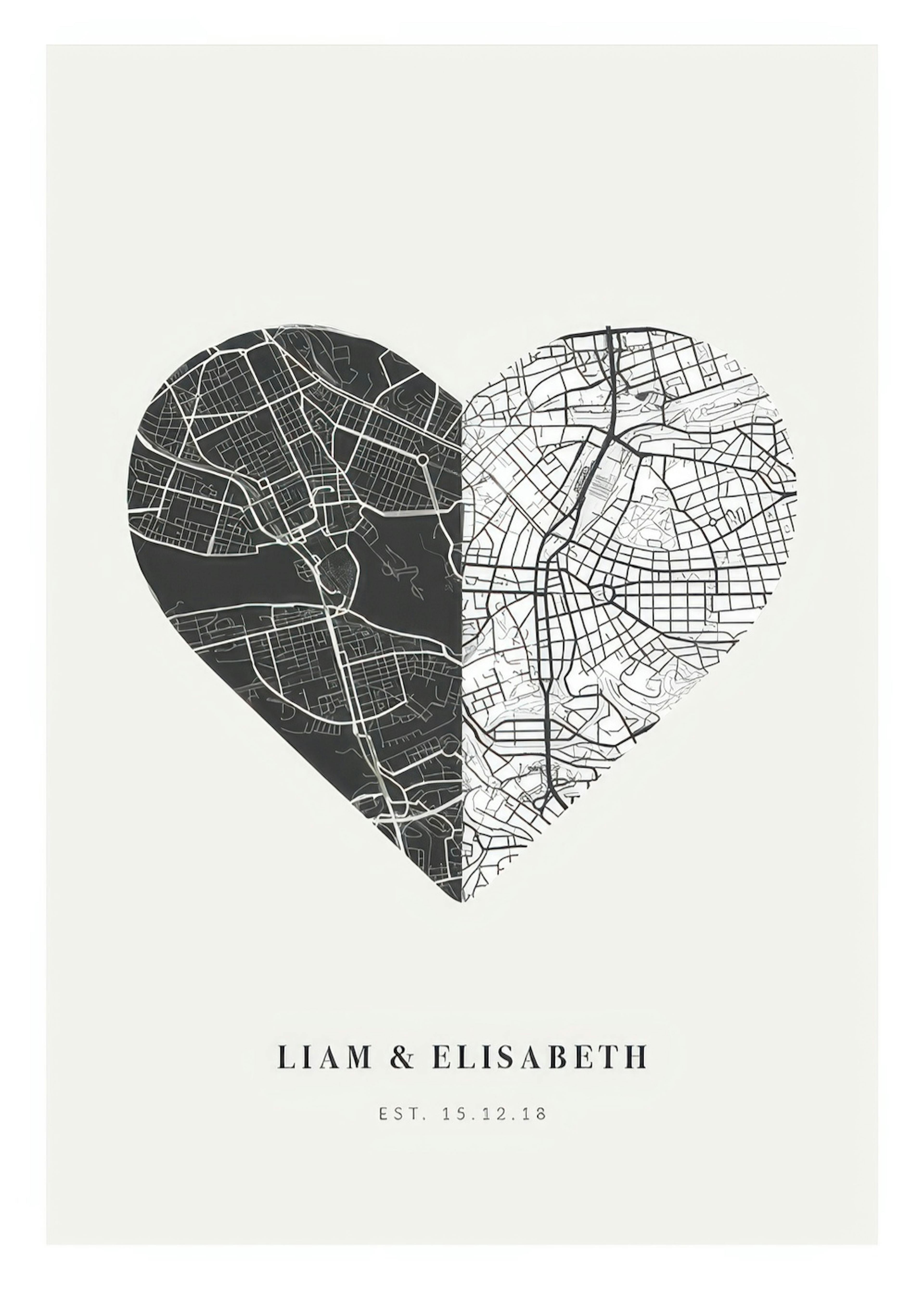 Love Map Night And Day Personal Poster thumbnail