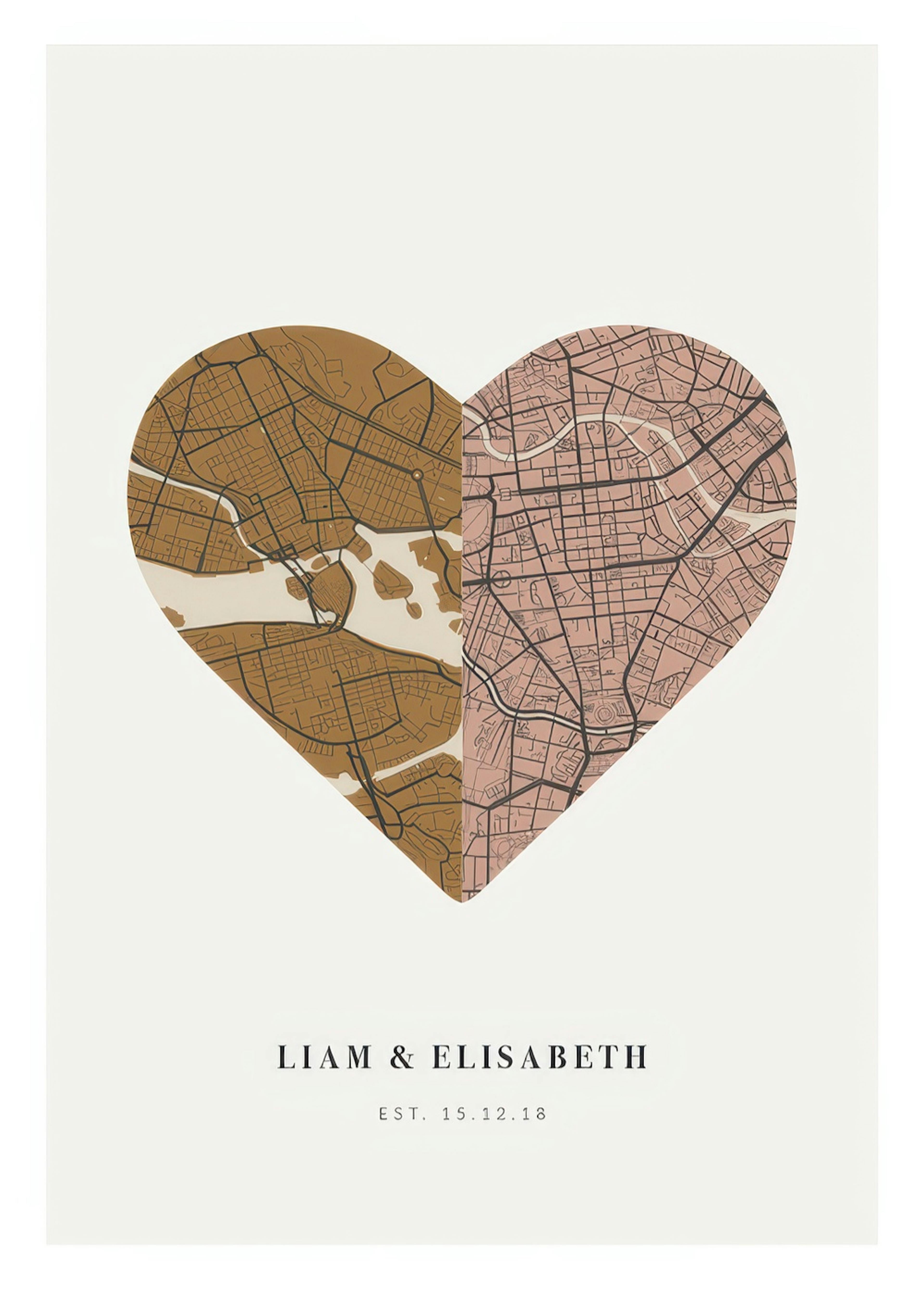 Carte Amour Vintage Poster Personnalisé thumbnail