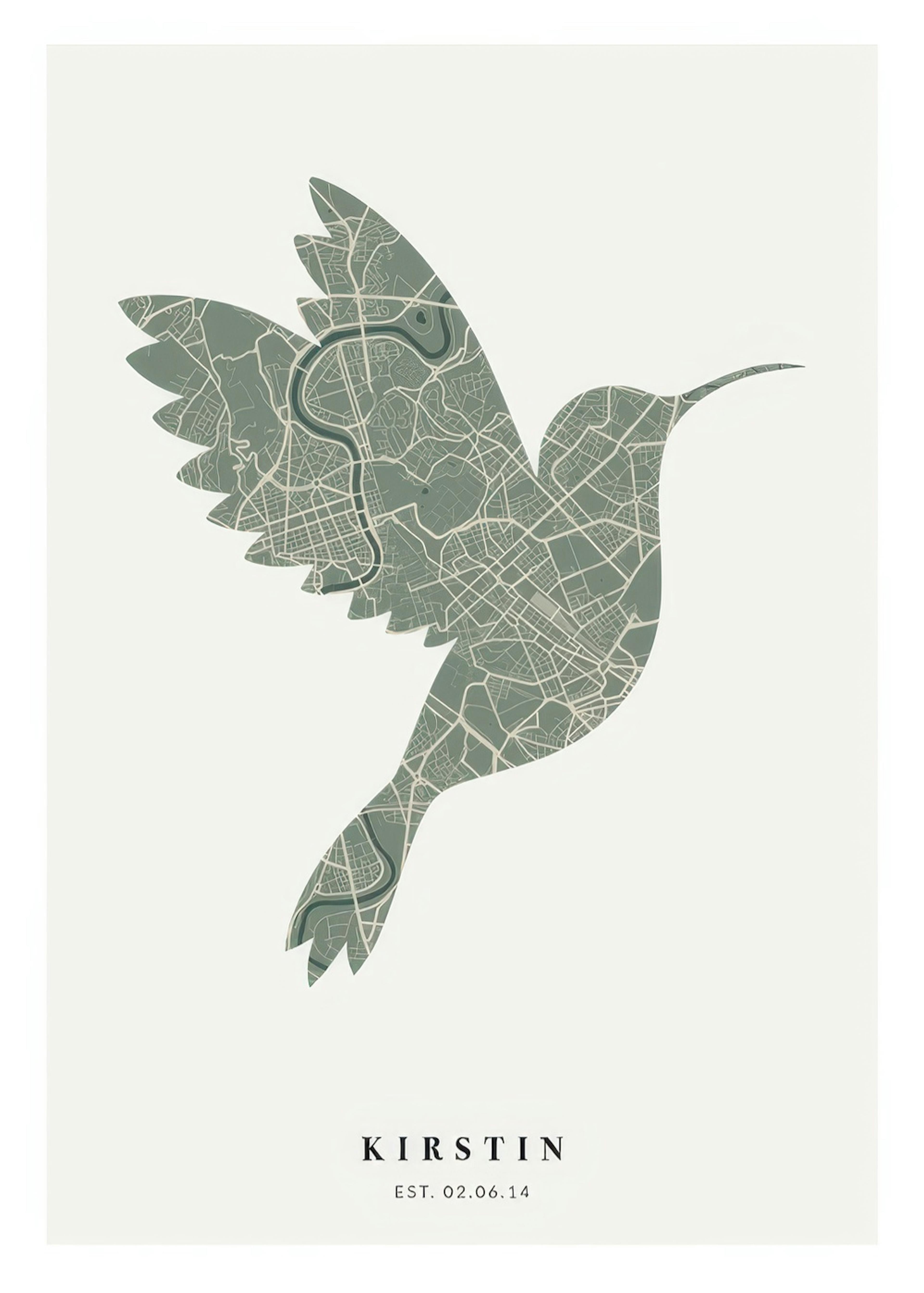 Bird Map Moss Personal Poster thumbnail