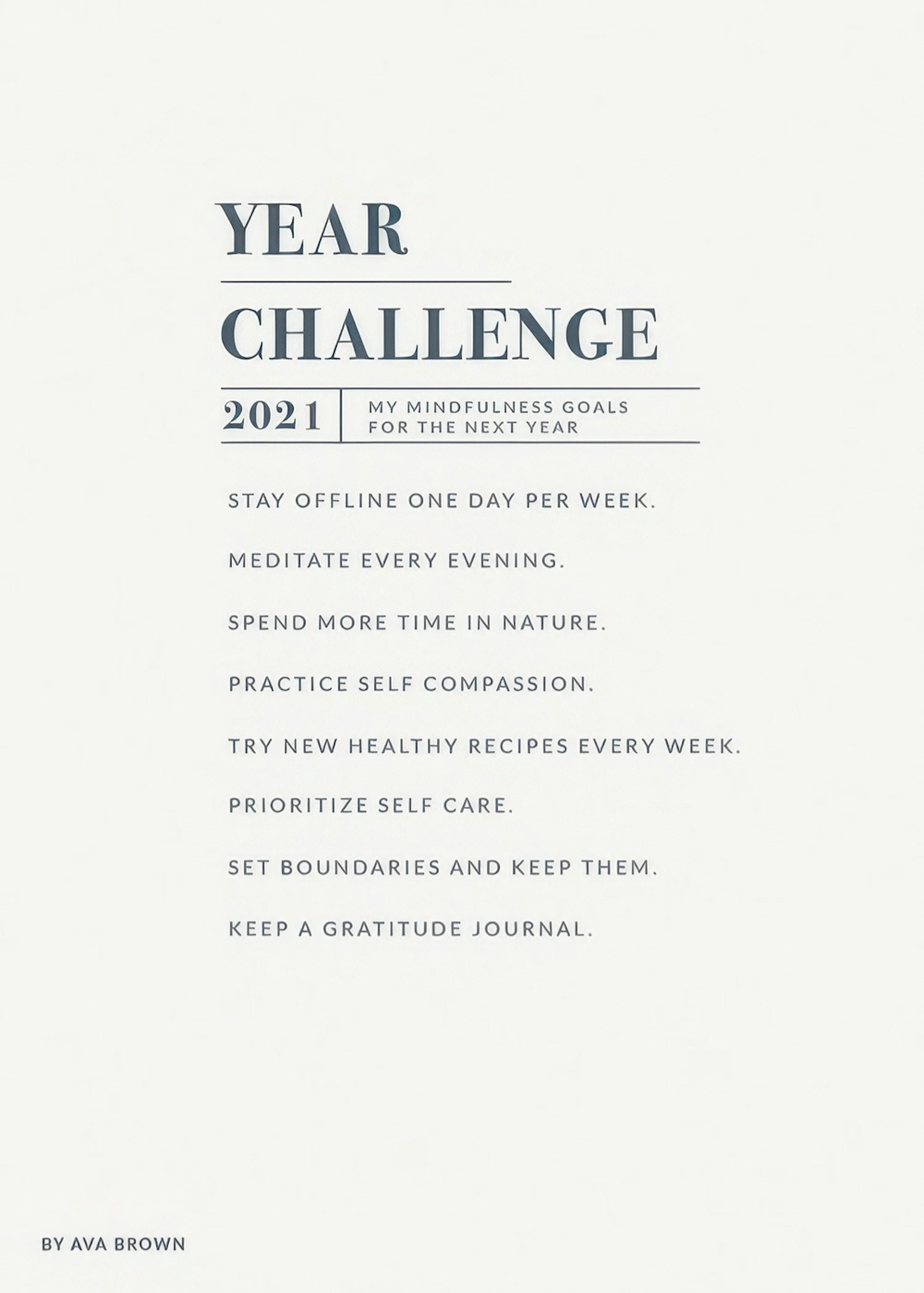 Year Challenge Personal Poster thumbnail