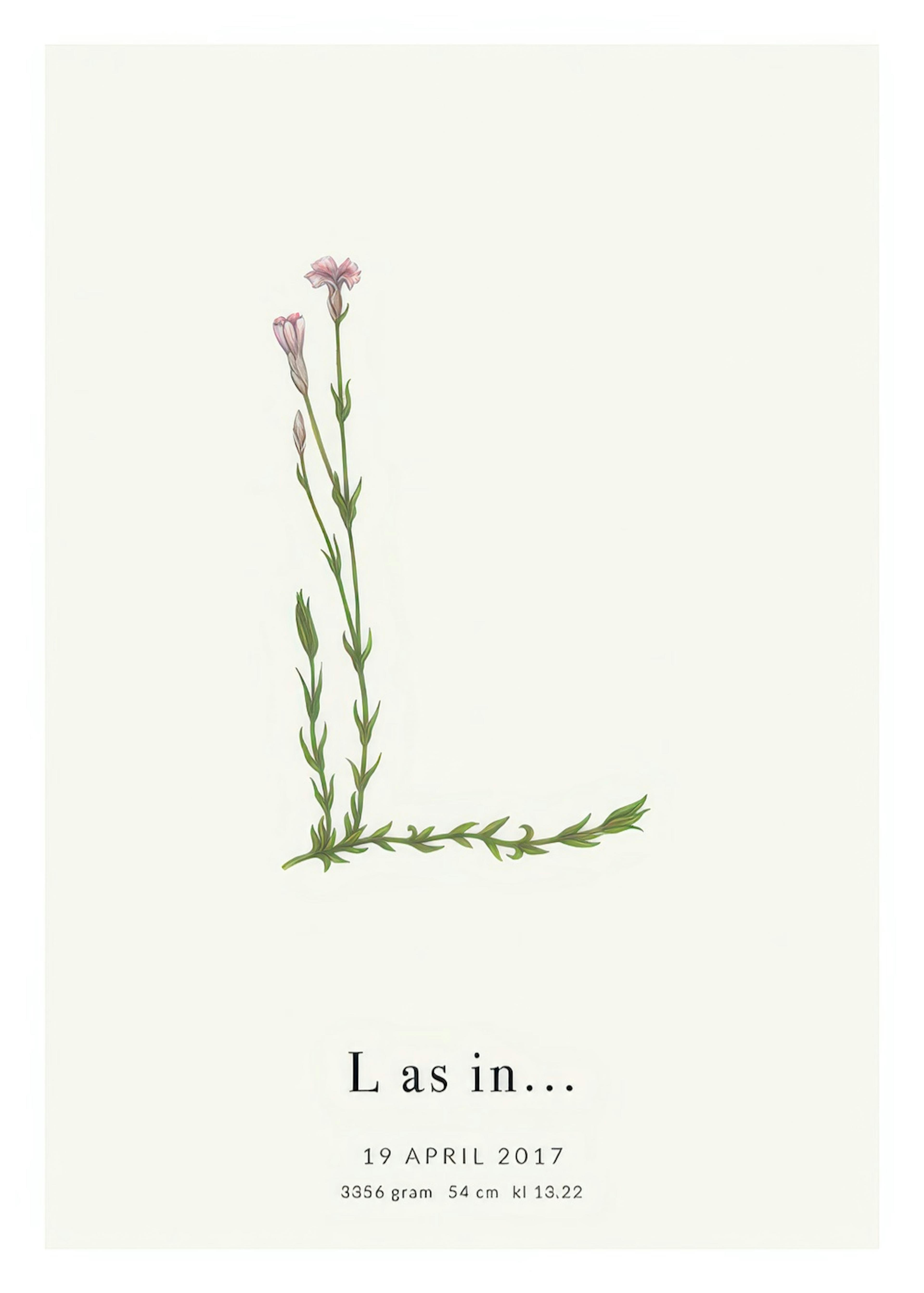Botanischer Buchstabe L Personalisiert Poster thumbnail
