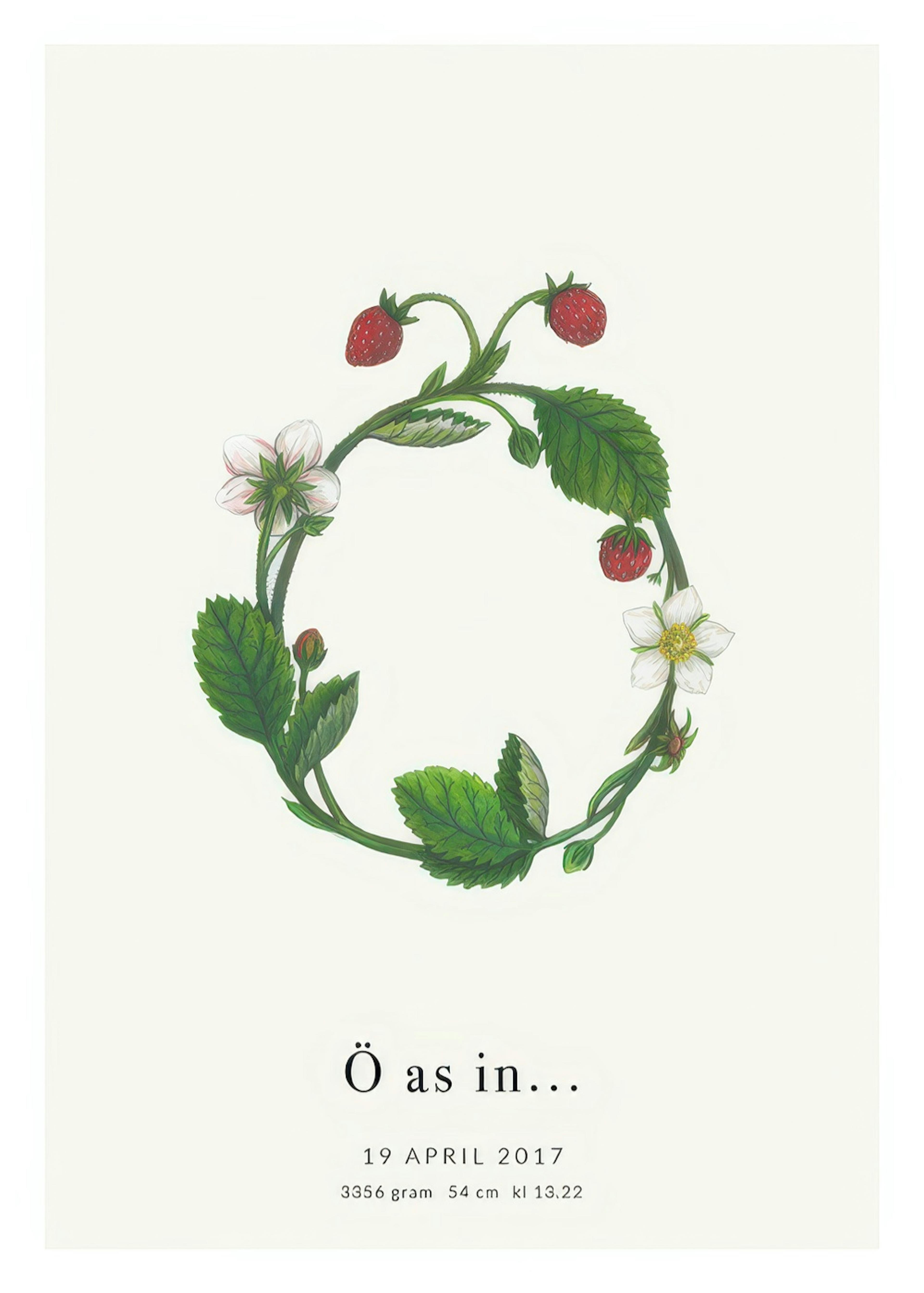 Botanischer Buchstabe Ö Personalisiert Poster thumbnail