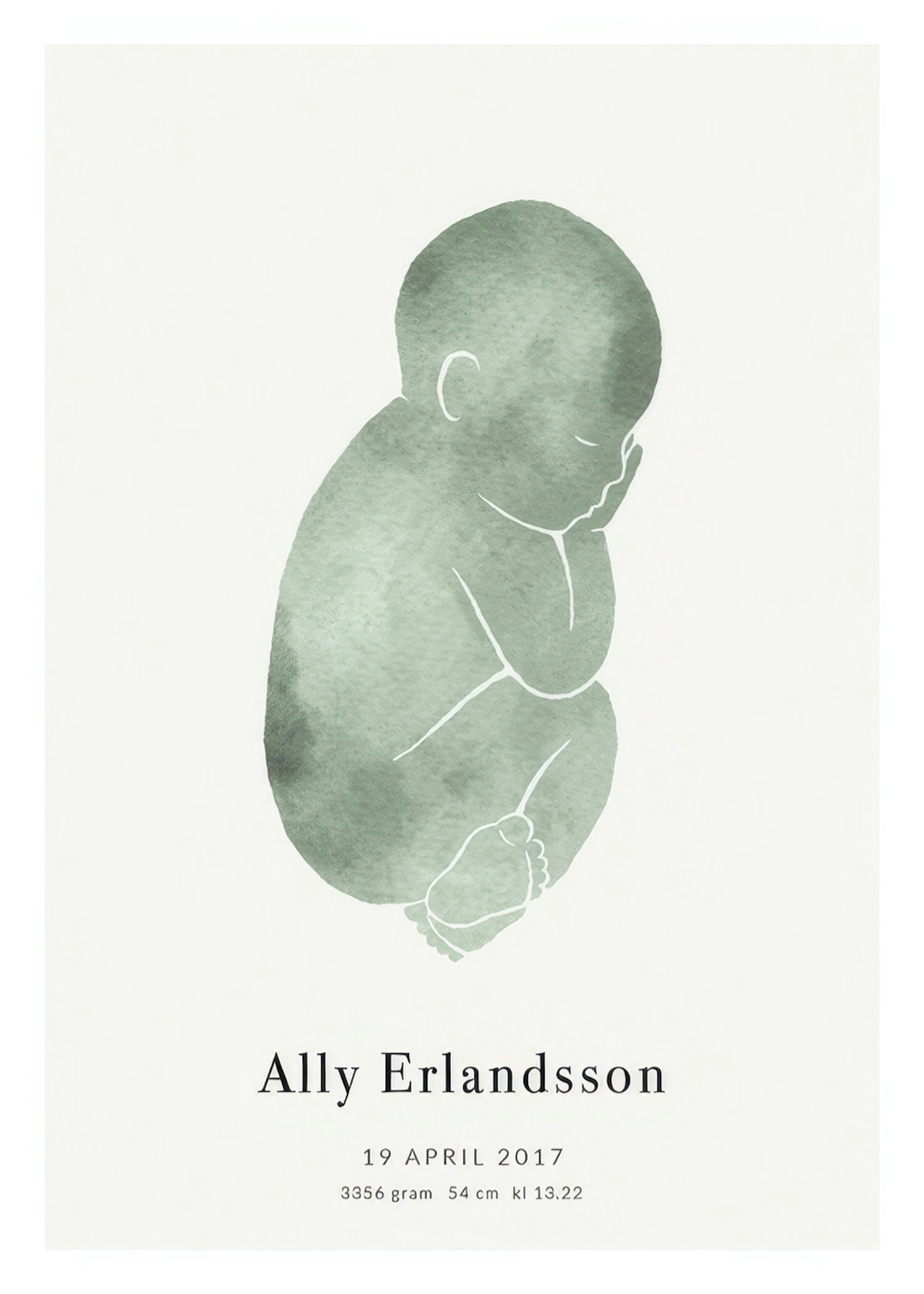 Baby Grün Personalisiert Poster thumbnail