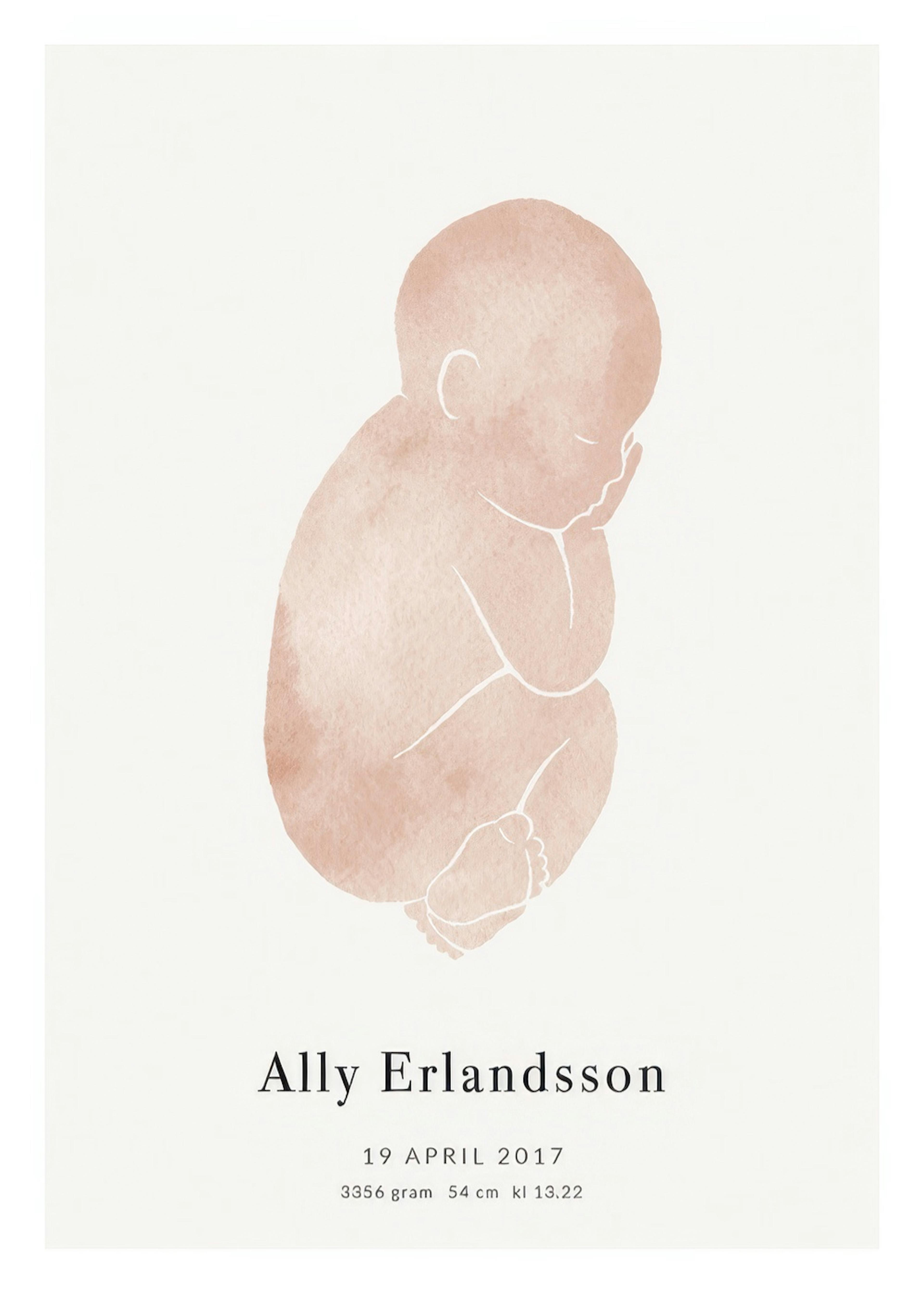 Baby Pink Personalisiert Poster thumbnail