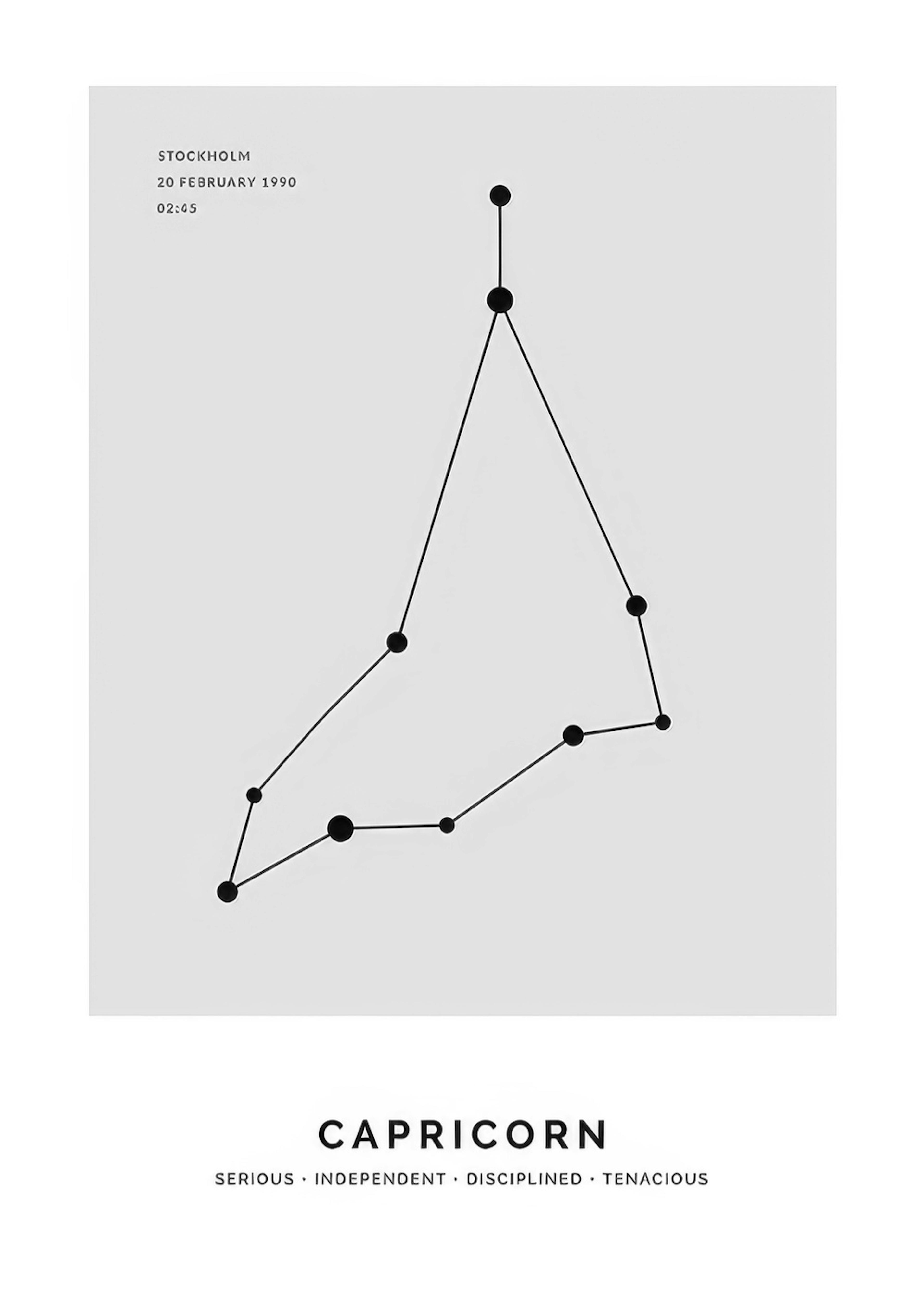 Constellation Grey Capricorn Personal Poster thumbnail