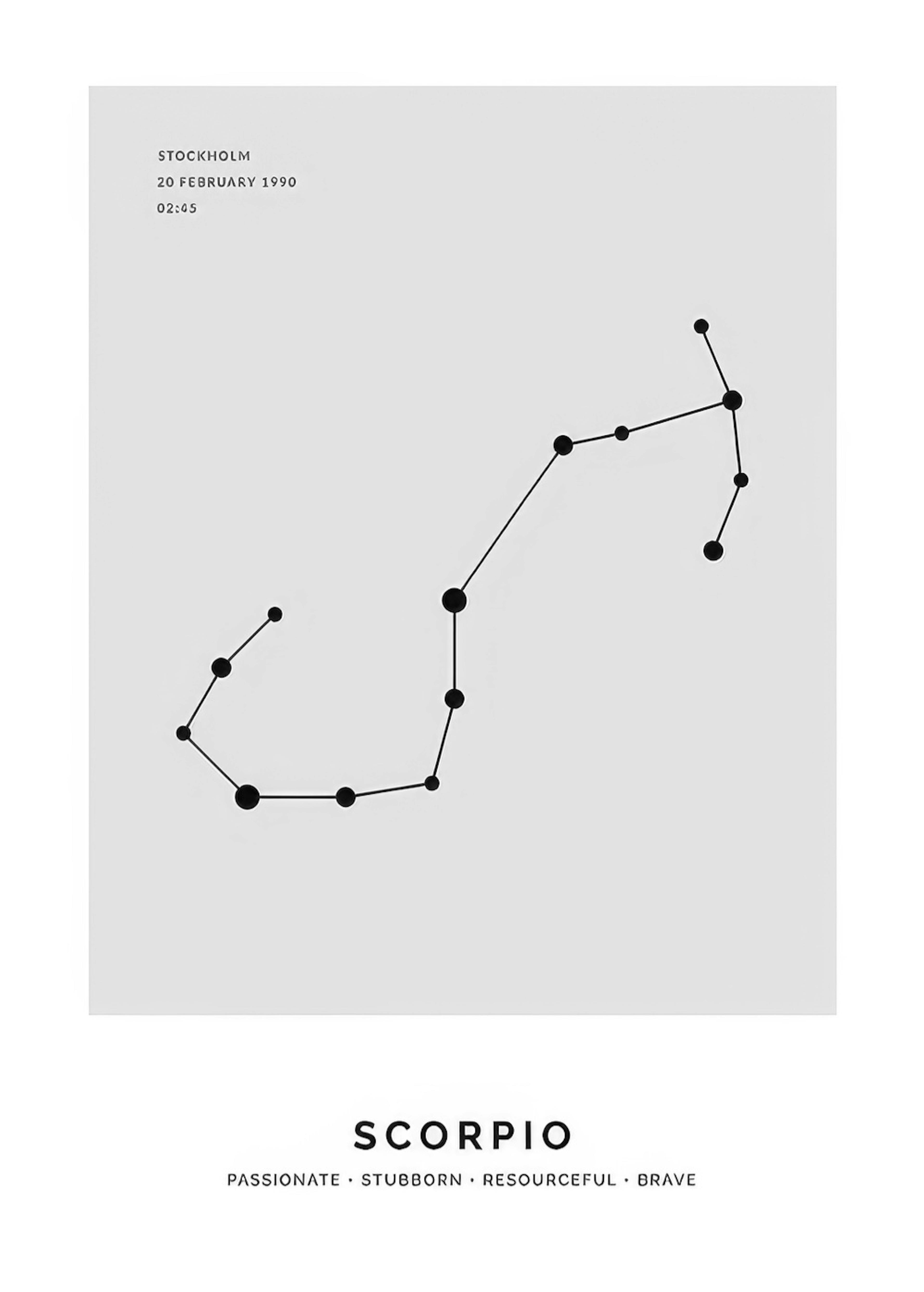 Constellation Grey Scorpio Personal Poster thumbnail