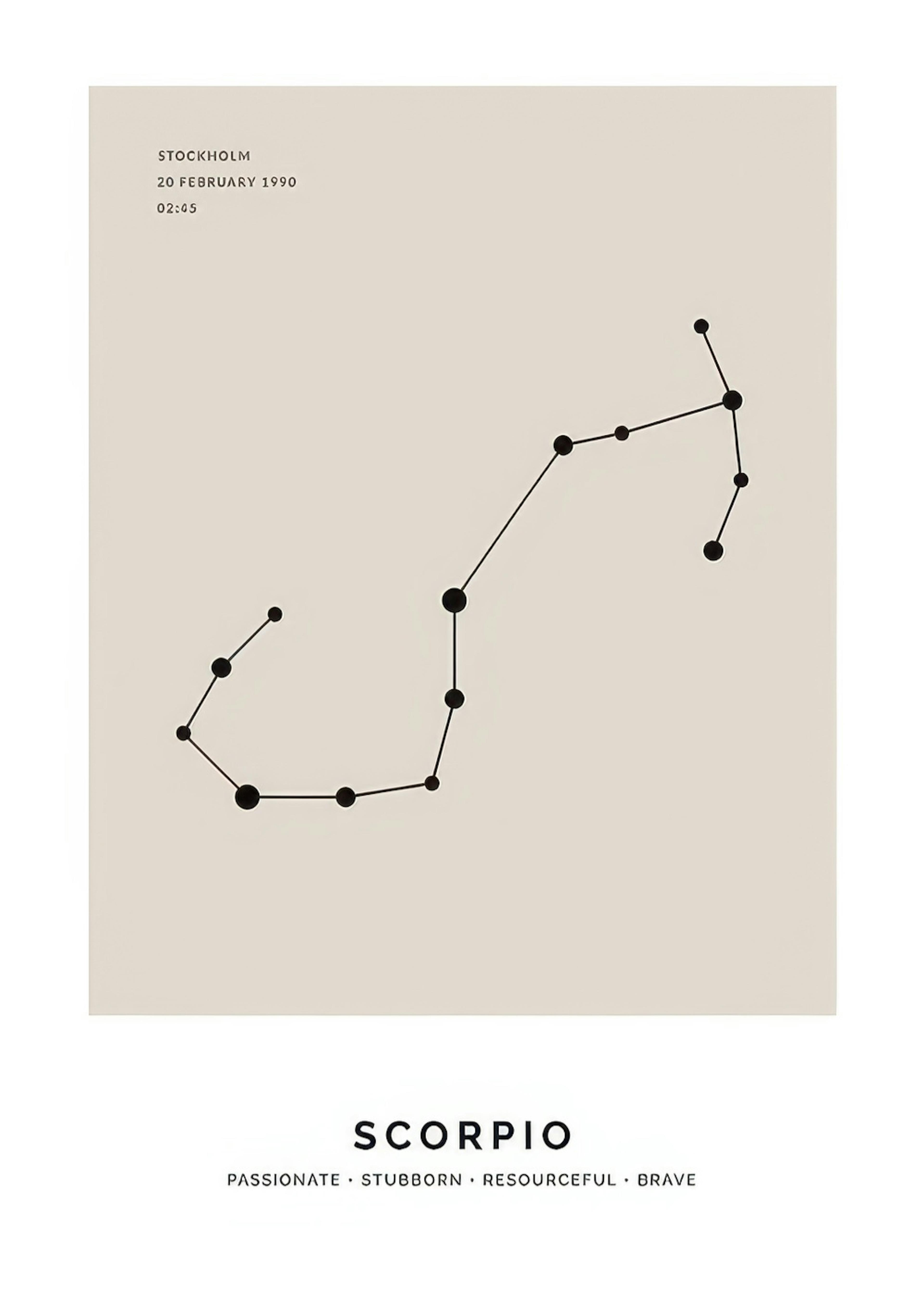 Constellation Beige Scorpio Personal Poster thumbnail