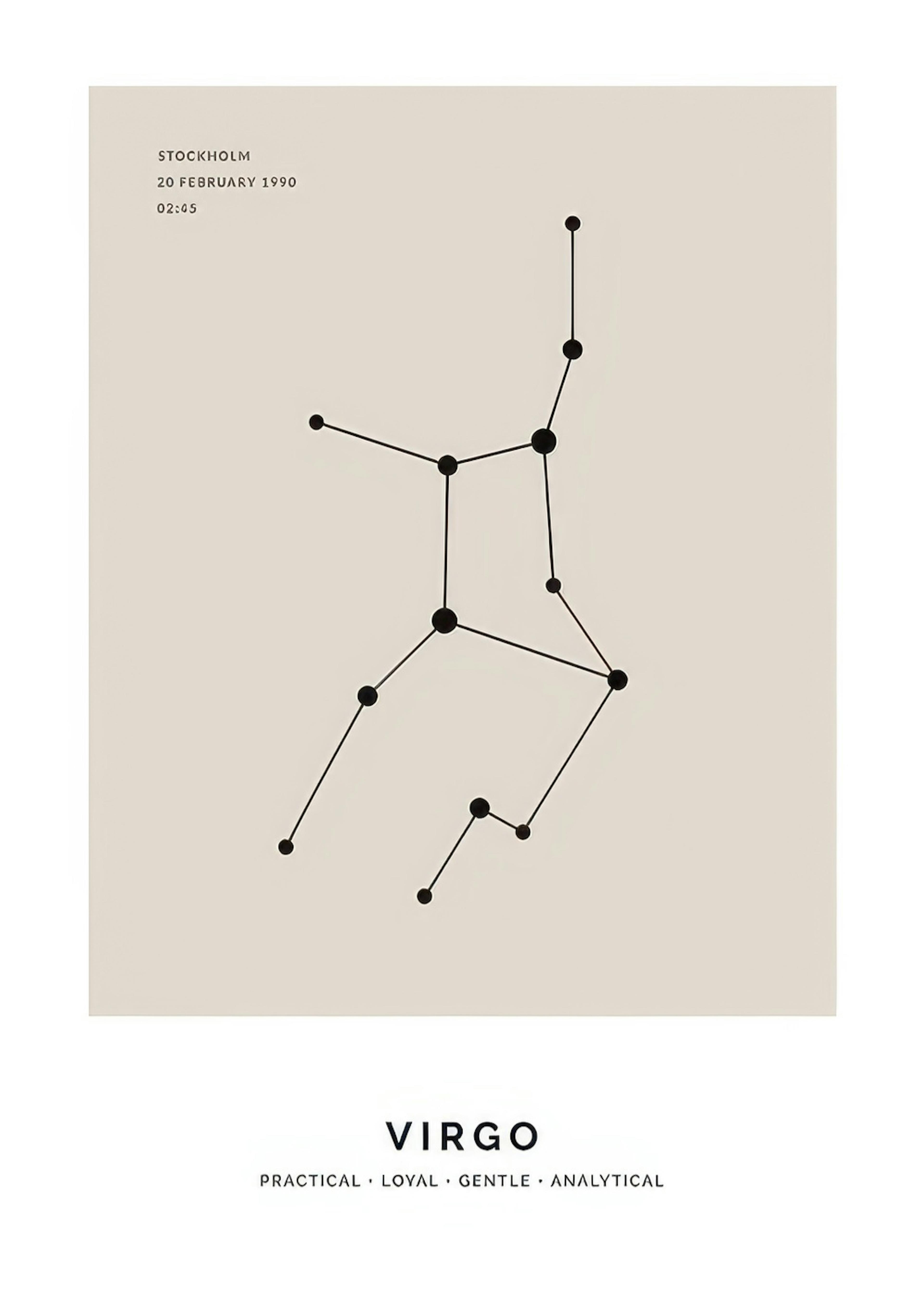 Constellation Beige Virgo Personal Poster thumbnail