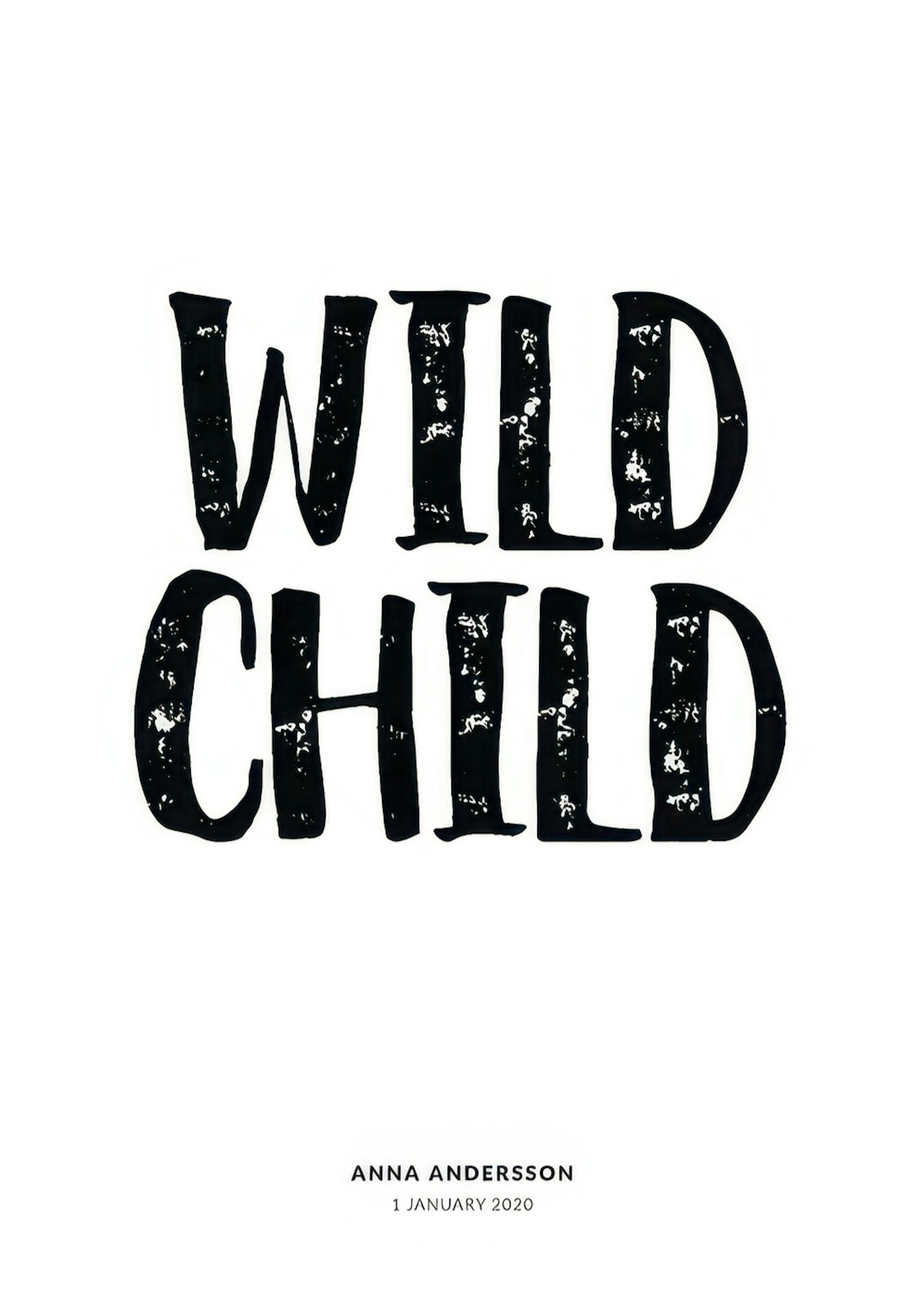 Wildes Kind Personalisiert Poster thumbnail